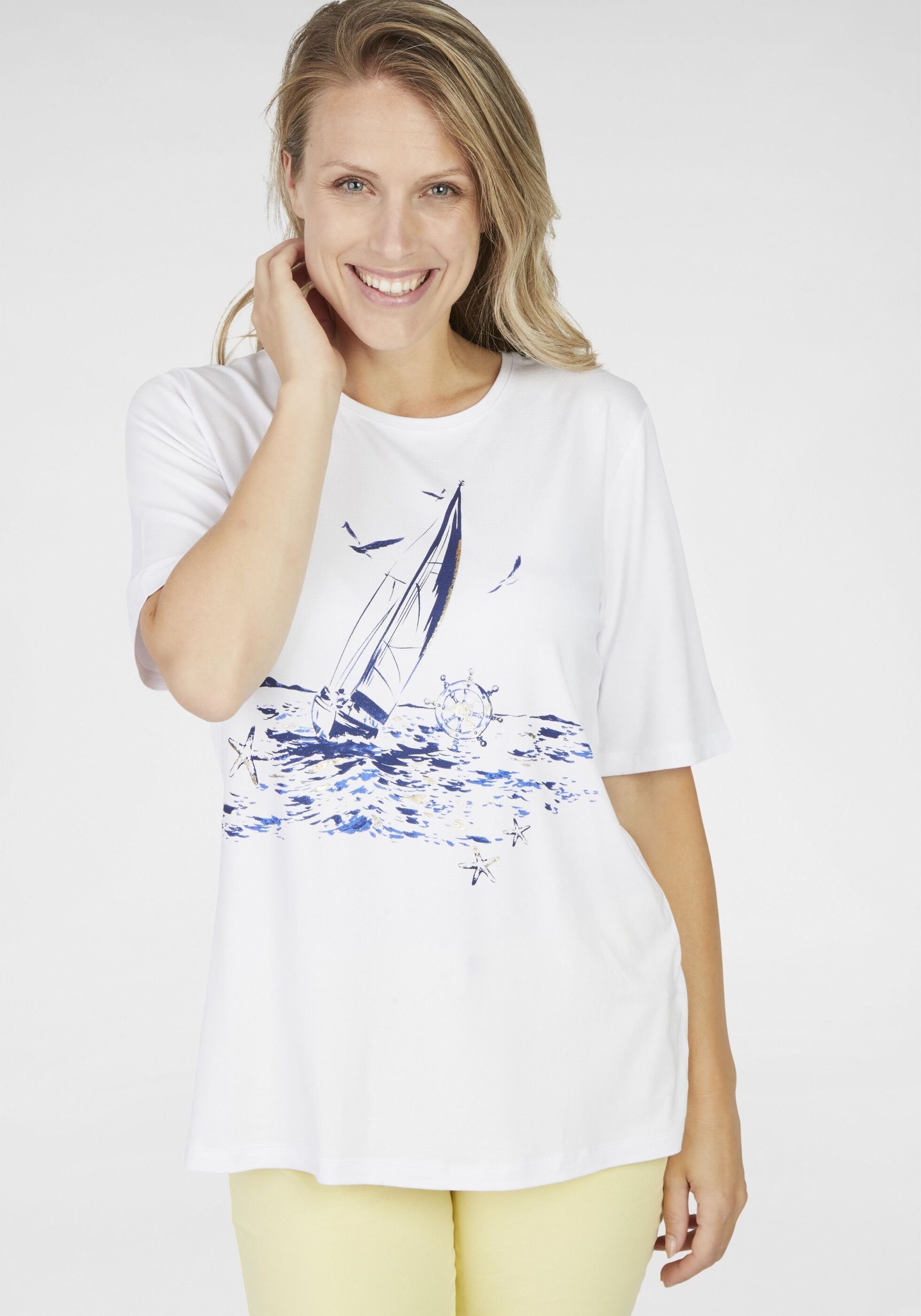 NAVIGAZIONE Kurzarmshirt (1-tlg) Segel-Print