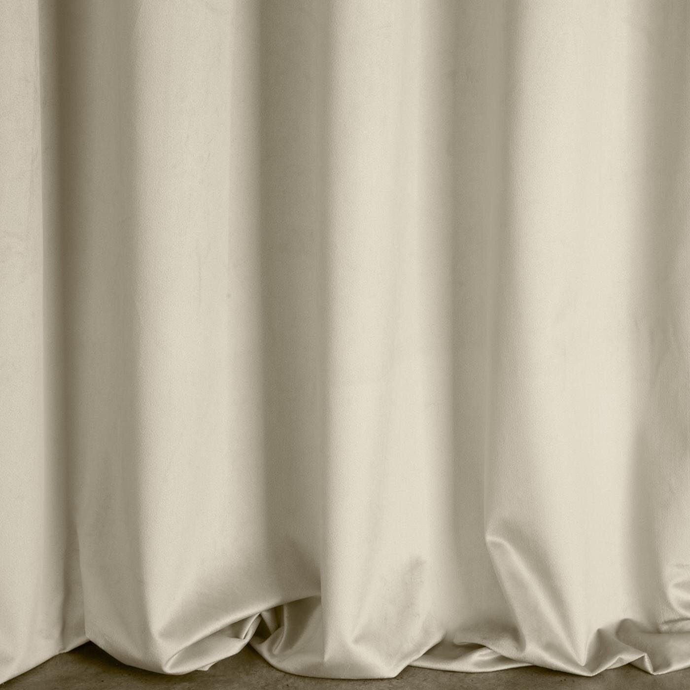 Design91 Vorhang Samtvorhänge 140x270 cm 135x300 cm (1 St), Kräuselband, blickdicht, Samt, Wohnzimmer Tunnelzug – Bild 5 von 5