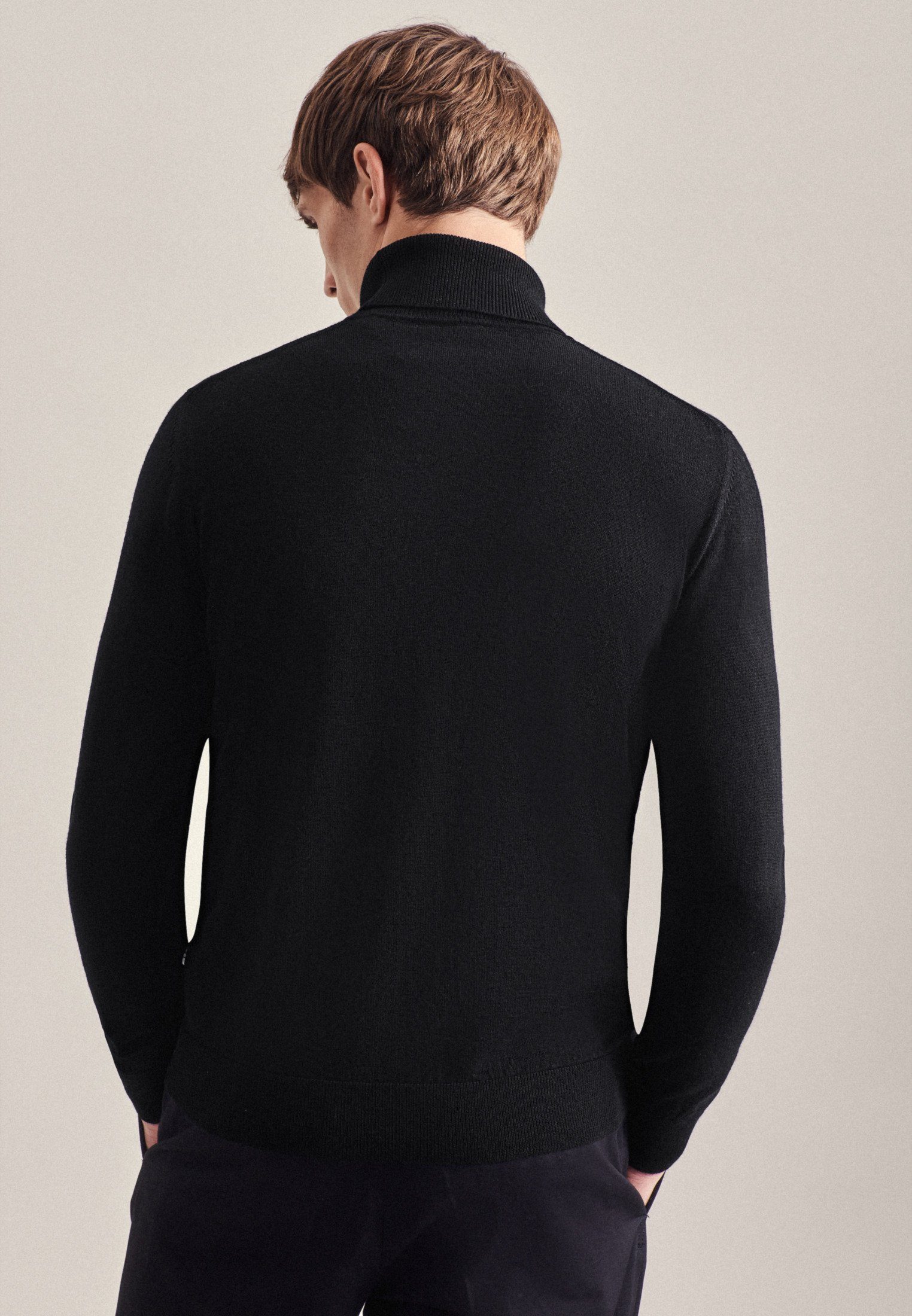 seidensticker Strickpullover Schwarze Rose Rundhals Uni günstig online kaufen