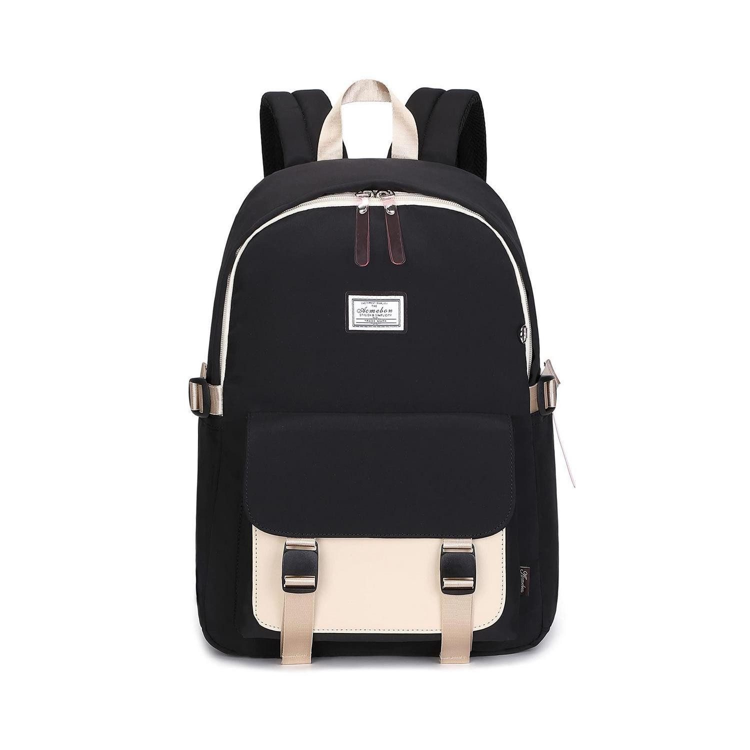 LuxusKollektion Schulrucksack Schulrucksack Mädchen Jugend Khaki/Schwarz