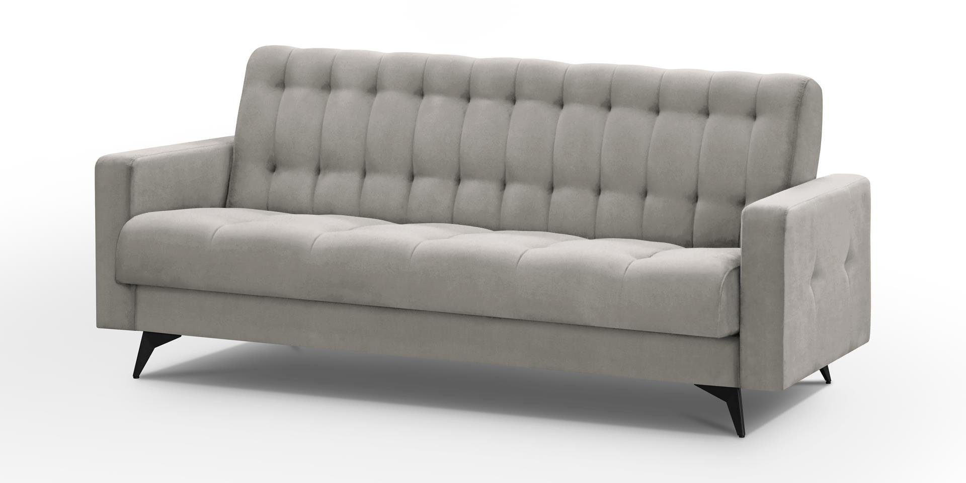 Beautysofa Schlafsofa GRETA BIS, Sofa Couch für Wohnzimmer, Bettfunktion