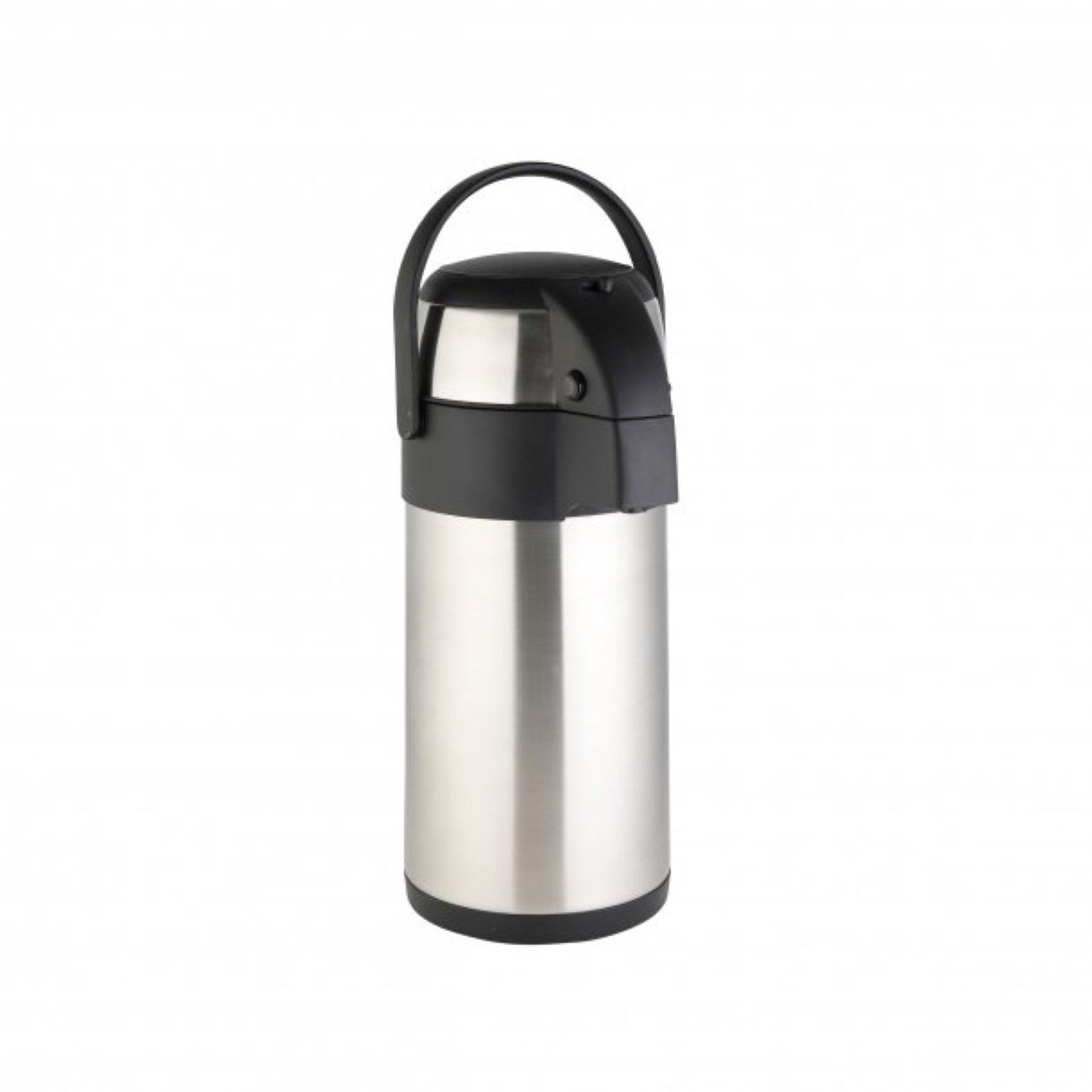 axentia Pump-Isolierkanne, 3 l, (1-St), Edelstahl Pumpkanne mit Tragegriff, 3 L