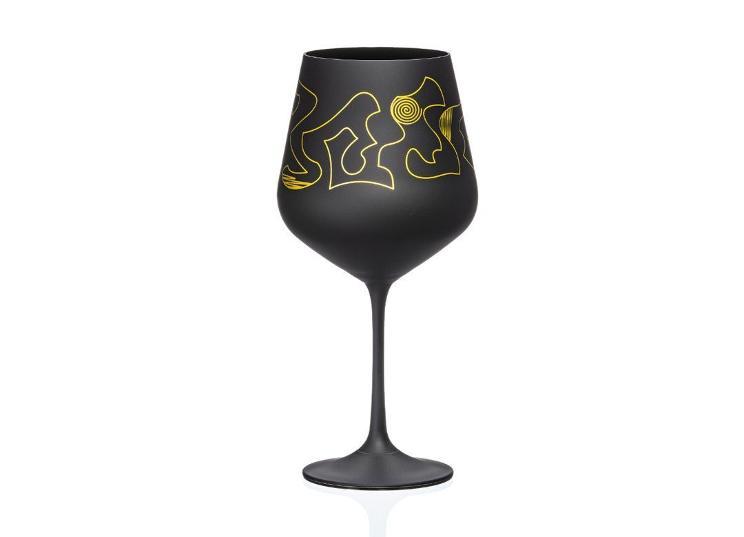 Weinglas Eclectic Mixology in schwarz gold