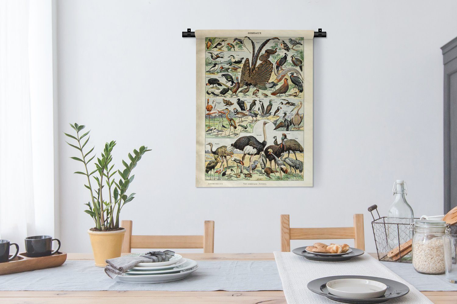 Tiere Schlafzimmer Tapisserie, Wand, - Vintage - - Deko Wanddekoobjekt Vogel Kunstwerk, an - für MuchoWow Wohnzimmer, Natur der