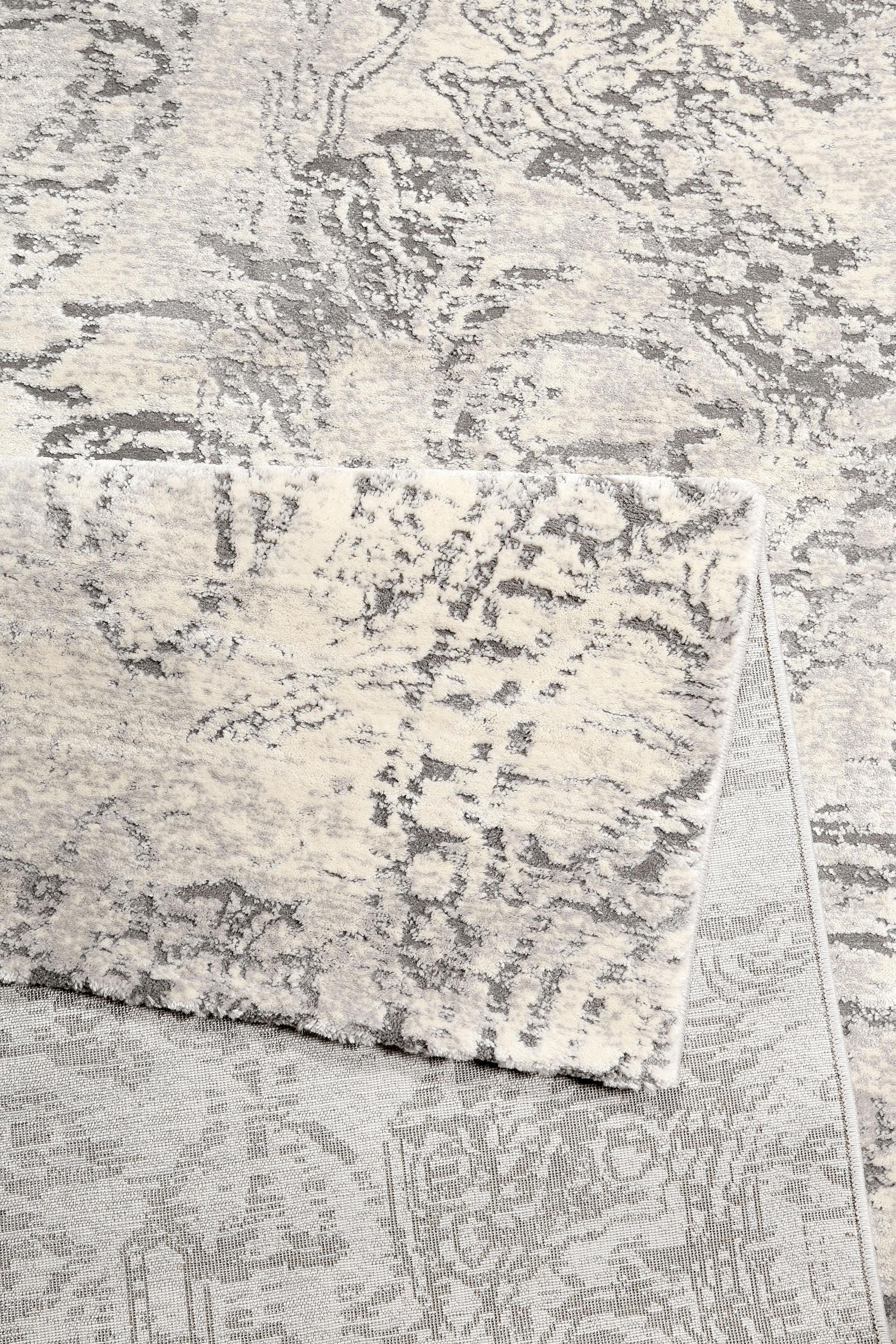 Esprit Teppich Elda ESP-5198, rechteckig, Höhe: 12 mm, Hoch Tief Struktur, Floral, Wohnzimmer