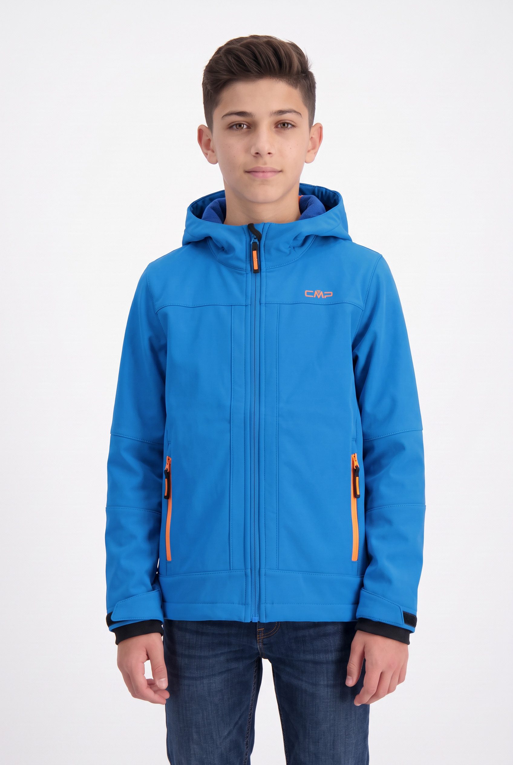 CMP Softshelljacke KID SOFTSHELL JACKET FIX HOOD wasserabweisend, windabweisend, mit Reißverschlusstaschen