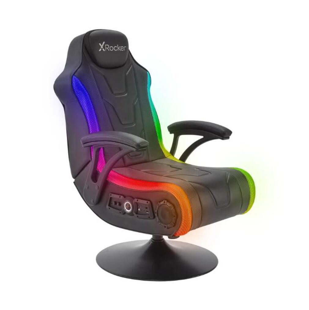 X Rocker Gaming-Stuhl MONSOON 4.1 Gaming-Sessel mit LED-Beleuchtung, Wir