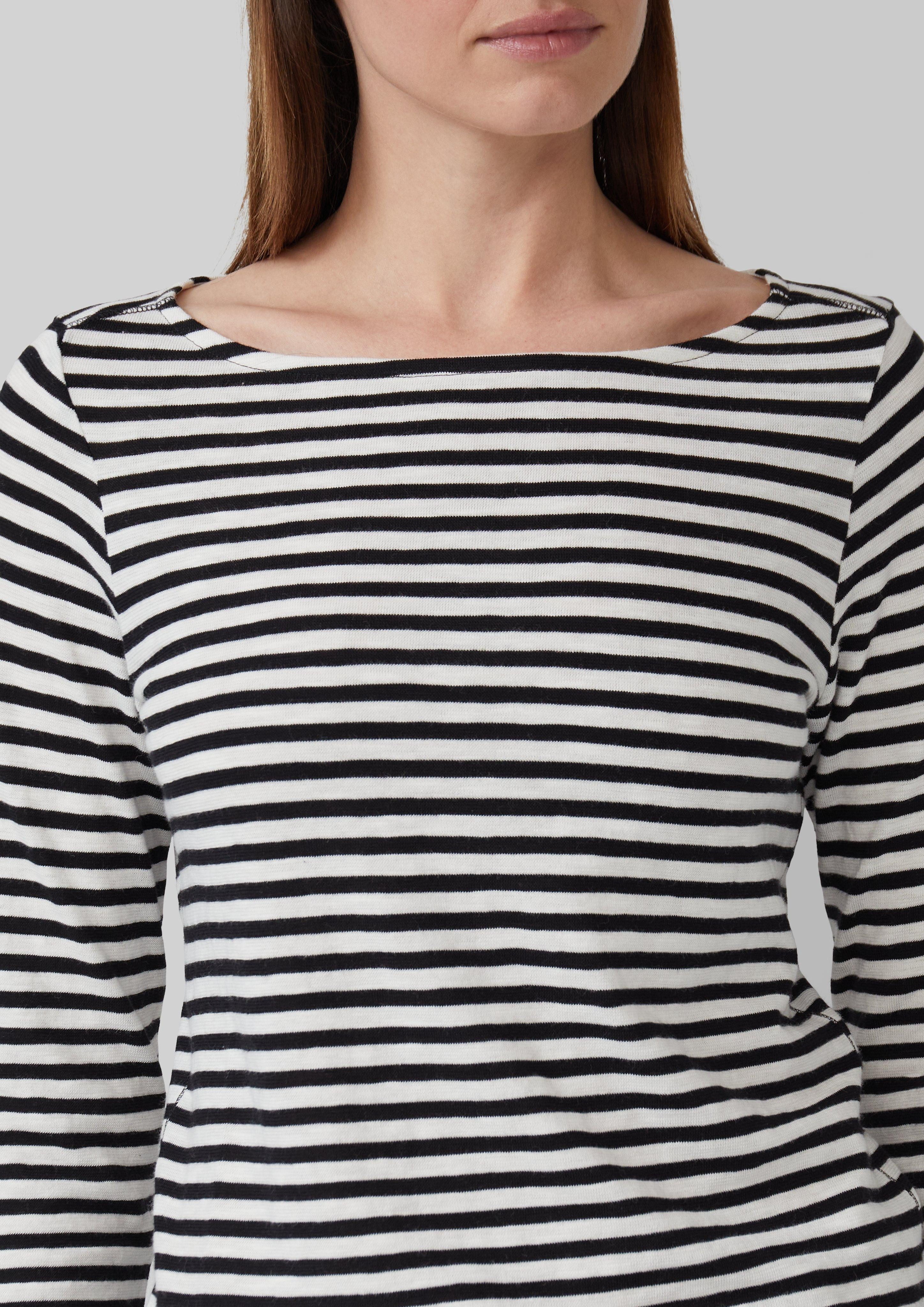 s.Oliver Langarmshirt Lässiges Langarmshirt mit U-Boot-Ausschnitt günstig online kaufen