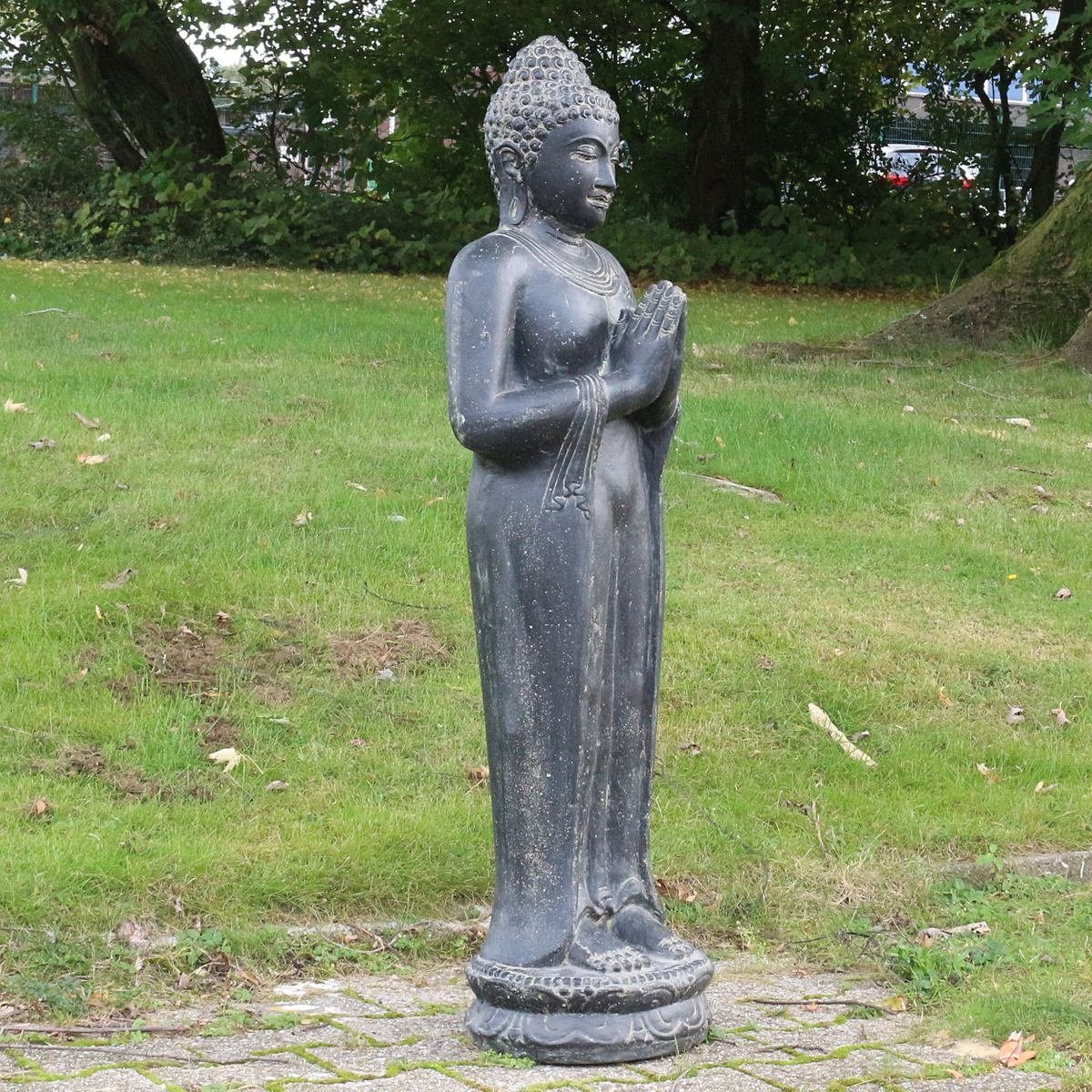 traditionelle im Große St), Galerie Steinfigur Dekofigur Handarbeit Greetings Buddha 117 Herstellung (1 Ursprungsland Garten in cm Oriental