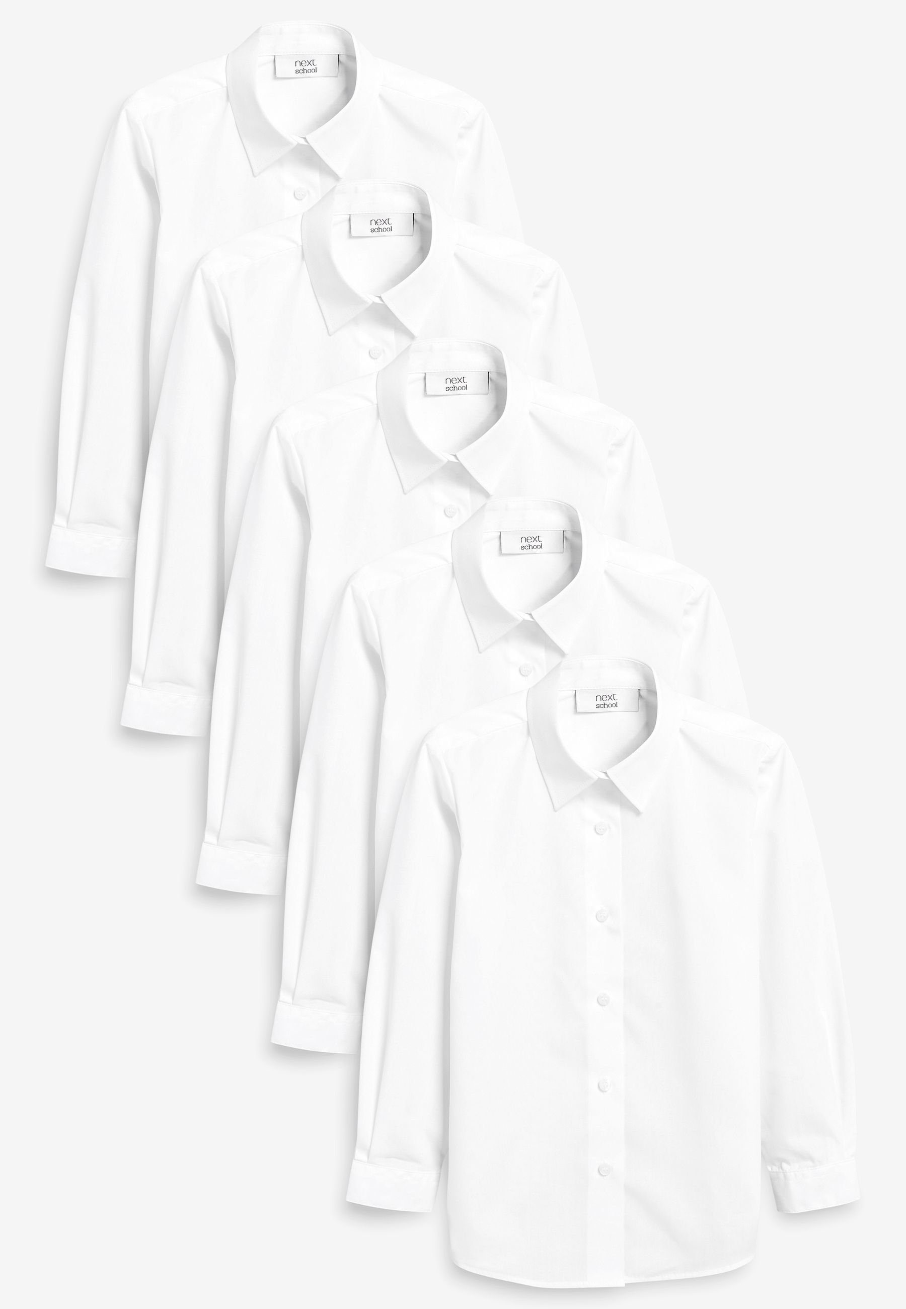 Next Langarmbluse Business-Hemden, 5er-Pack (5-tlg)
