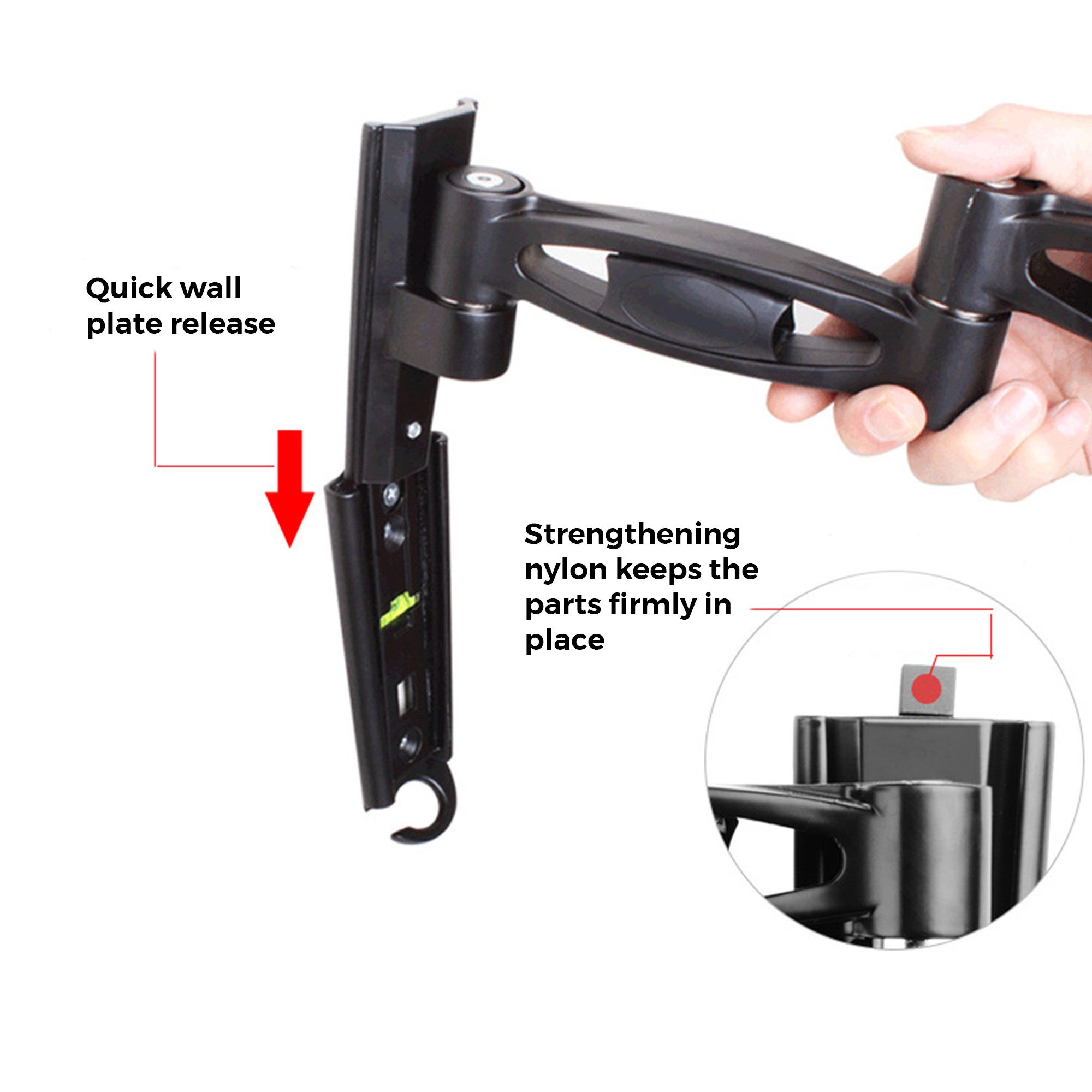 Cello TV-Wandhalterung Flex 360 TV‑Wandhalterung 10–43", neig‑, schwenk‑ & drehbar, (bis 43 Zoll, Set, TV‑Wandhalterung, Montagematerial, Bedienungsanleitung, Vollbewegliche TV‑Wandhalterung, Neige‑, Schwenk‑ und Drehfunktion)