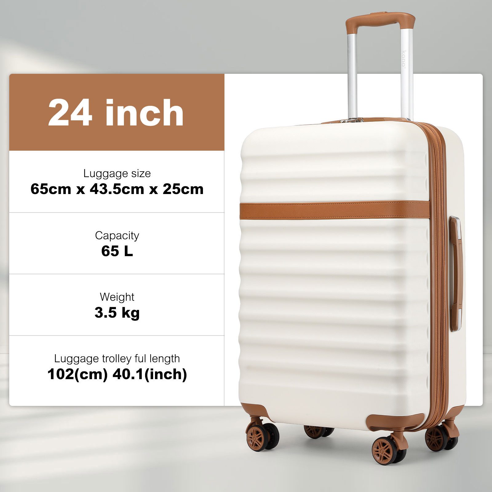 KONO Kofferset, Hartschalenkoffer (55/65/75 cm)+20L Kabinenrucksack günstig online kaufen