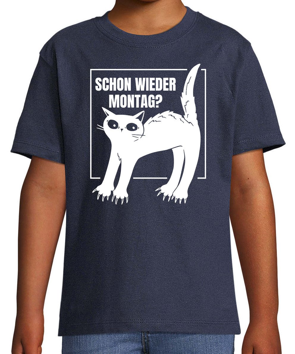 Print-Shirt Montags Katze Kinder T-Shirt