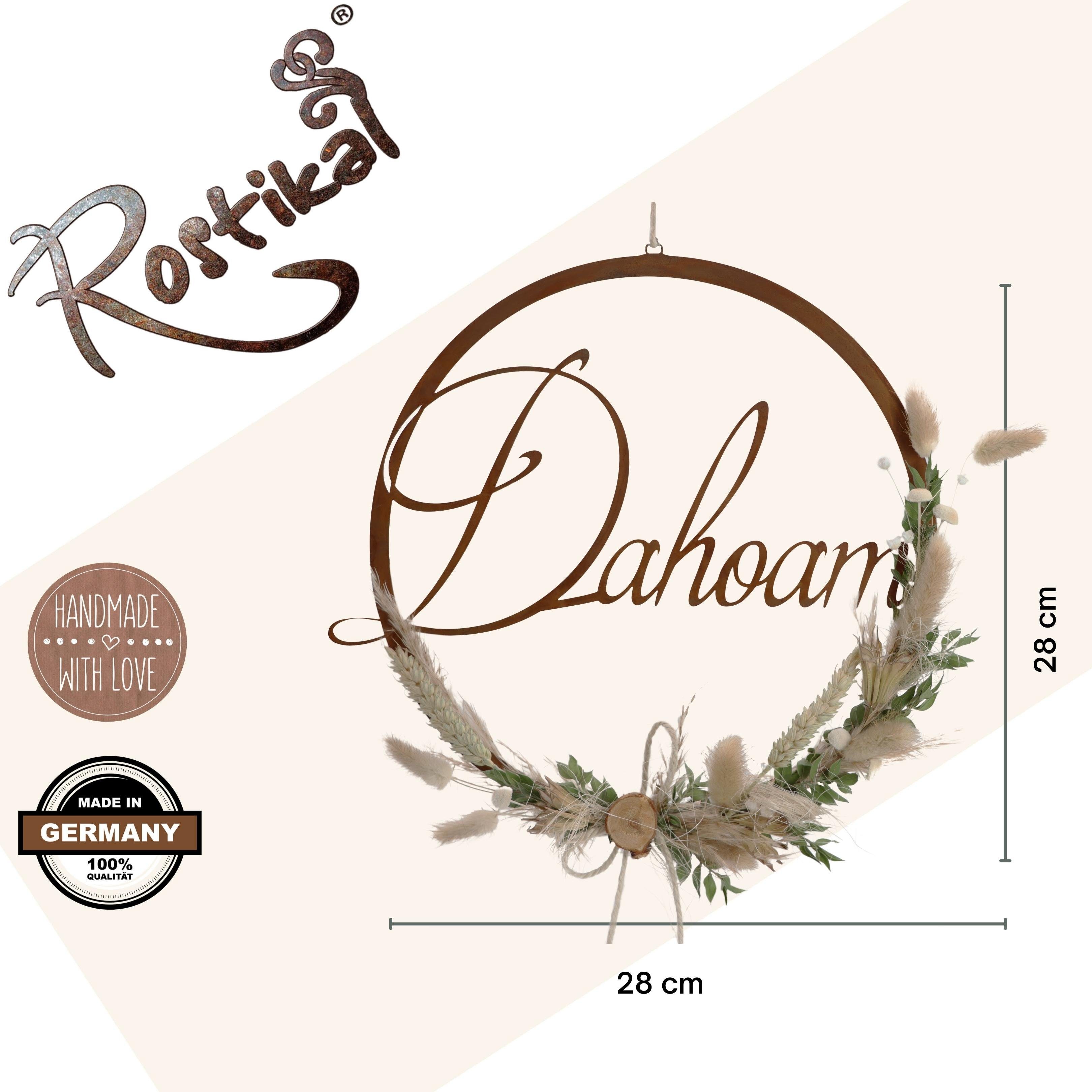 Rostikal Hängedekoration Deko Loop Hängedeko Wanddeko, Echter Rost günstig online kaufen