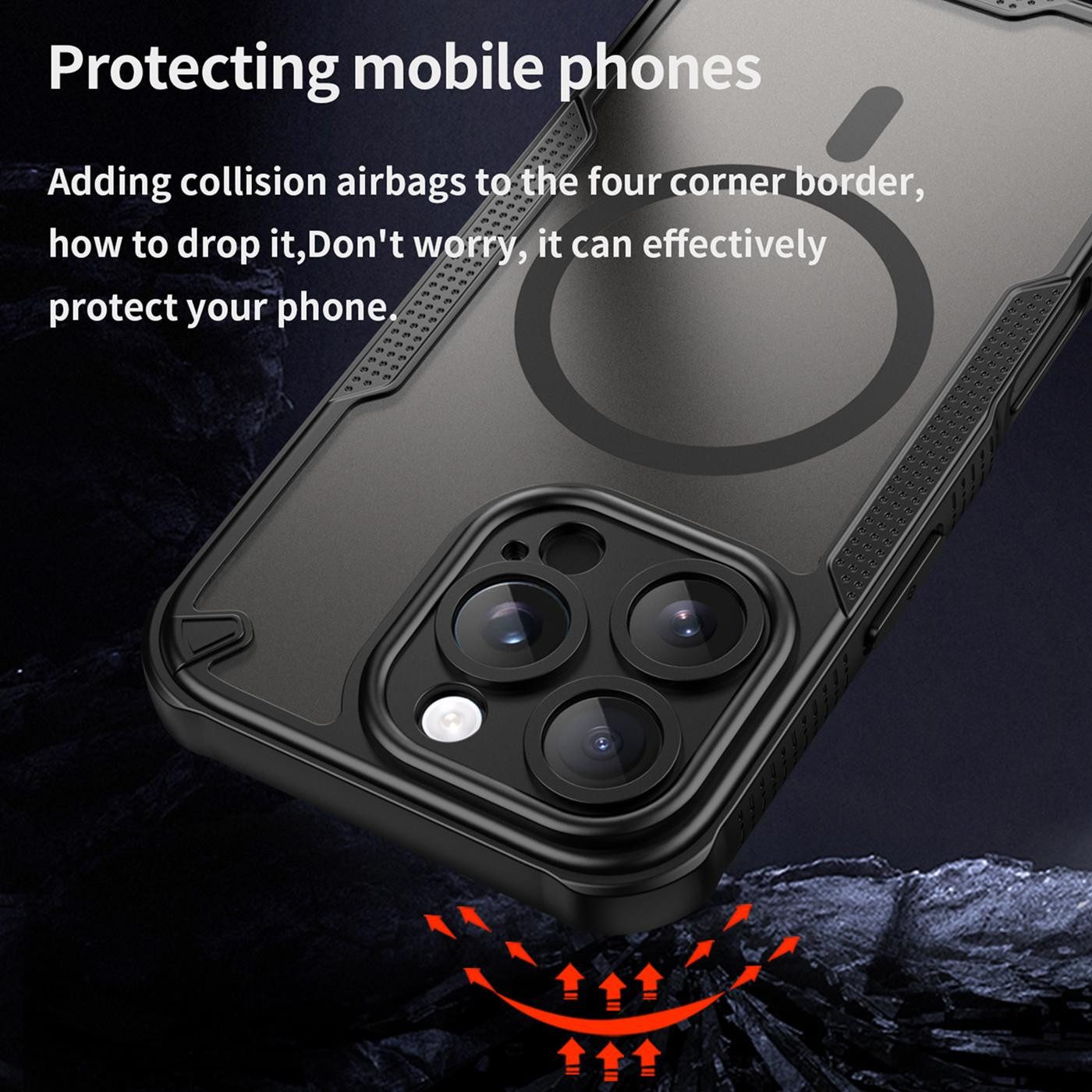 CoolGadget Handyhülle Defender Series Handy Hülle für Apple iPhone 16 Pro Max 6,9 Zoll, Magsafe TPU Schlicht Robust Schutzhülle für iPhone 16 Pro Max Hülle – Bild 4 von 5
