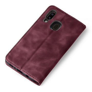 Tec-Expert Handyhülle Tasche Hülle für Samsung Galaxy A40, Cover Klapphülle Case mit Kartenfach Fliphülle aufstellbar
