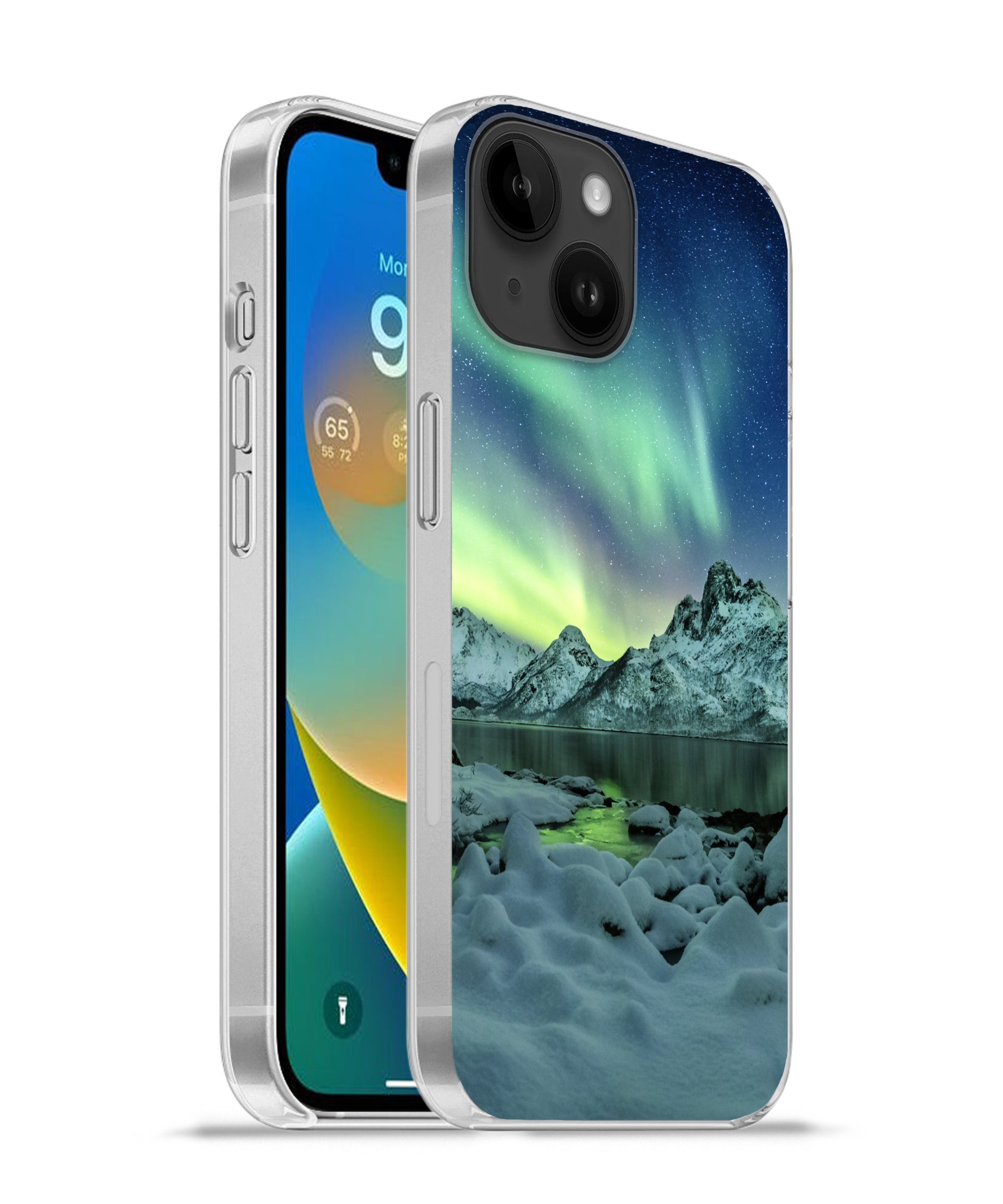 Handyhülle für Apple iPhone 14 Meer - Eis - Nordlicht - Winter - Natur