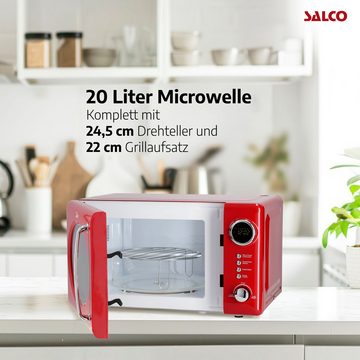 SALCO Mikrowelle SRM-20.5G, Grill, Mikrowelle, 20 l, im Retrostyle