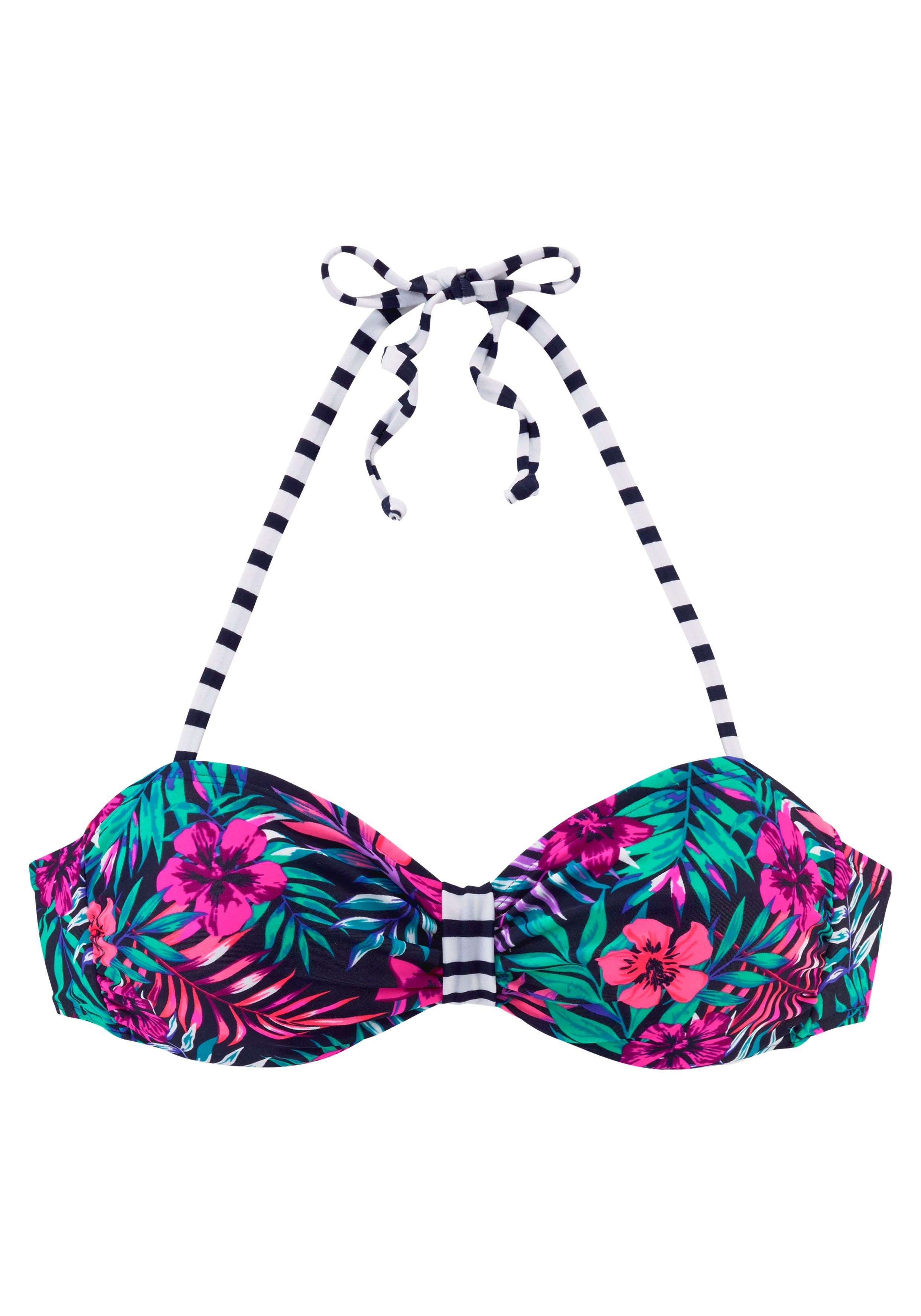 Venice Beach Bandeau-Bikini-Top Summer, mit kontrastfarbener Schlaufe günstig online kaufen