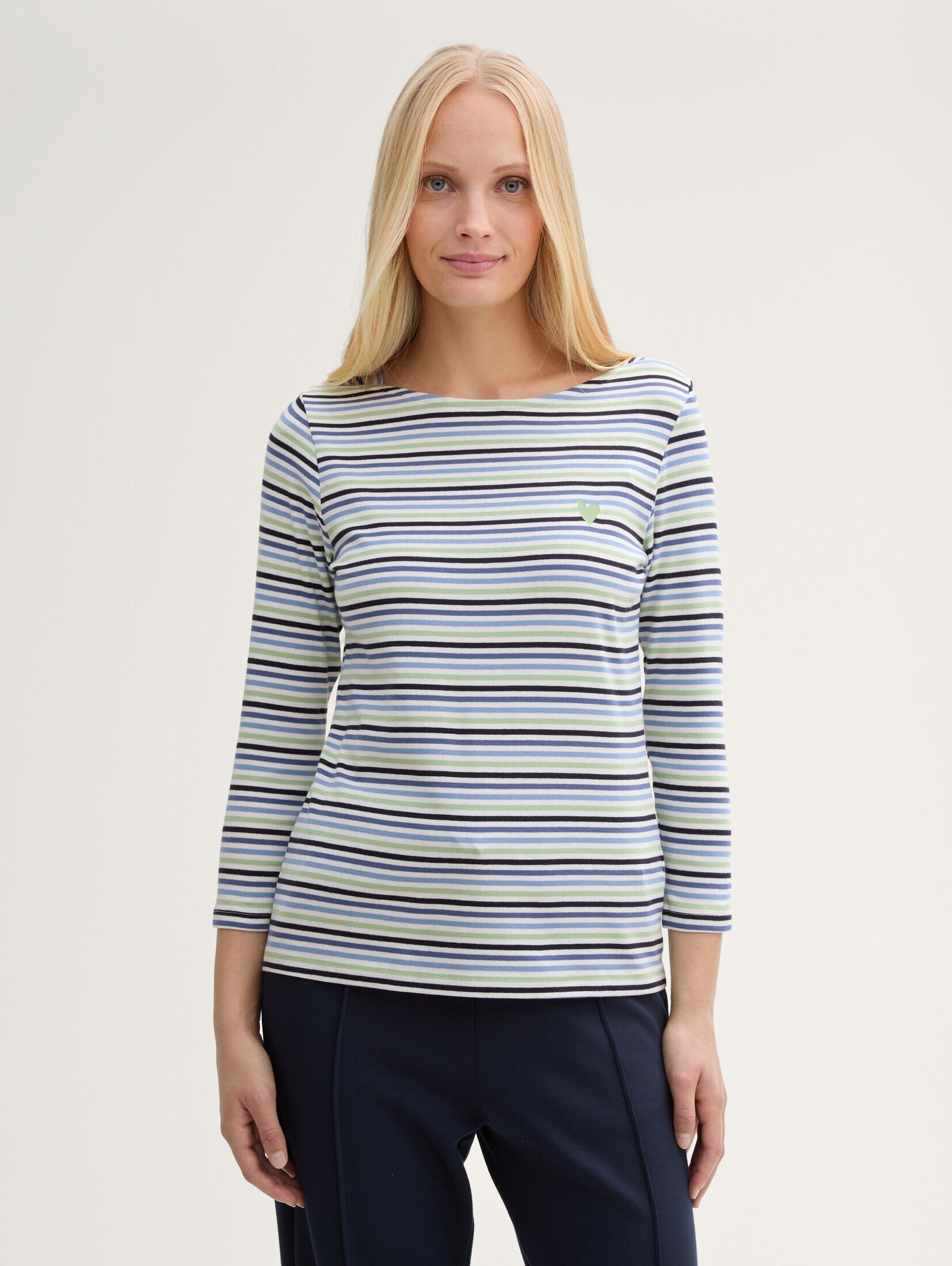 TOM TAILOR Langarmshirt, mit Herz Print günstig online kaufen