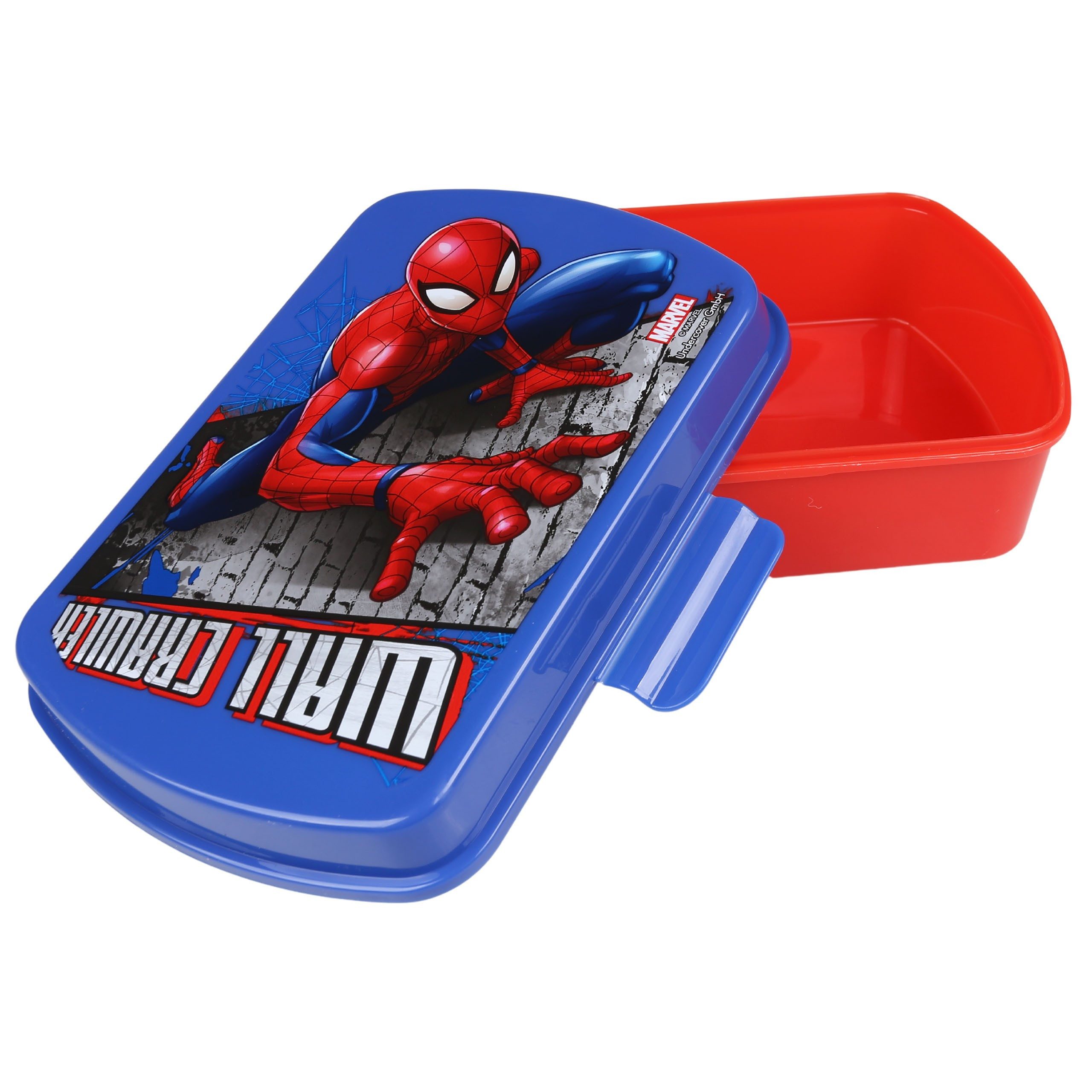 MARVEL Lunchbox MARVEL SpiderMan Set: Trinkflasche 500 ml + Brotdose, Lunchbox