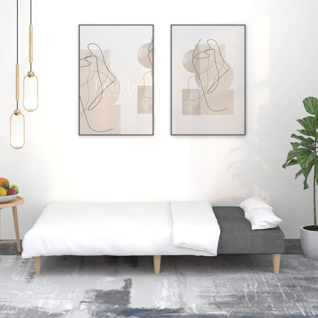 vidaXL Sofa Schlafsofa 2-Sitzer Dunkelgrau Stoff günstig online kaufen