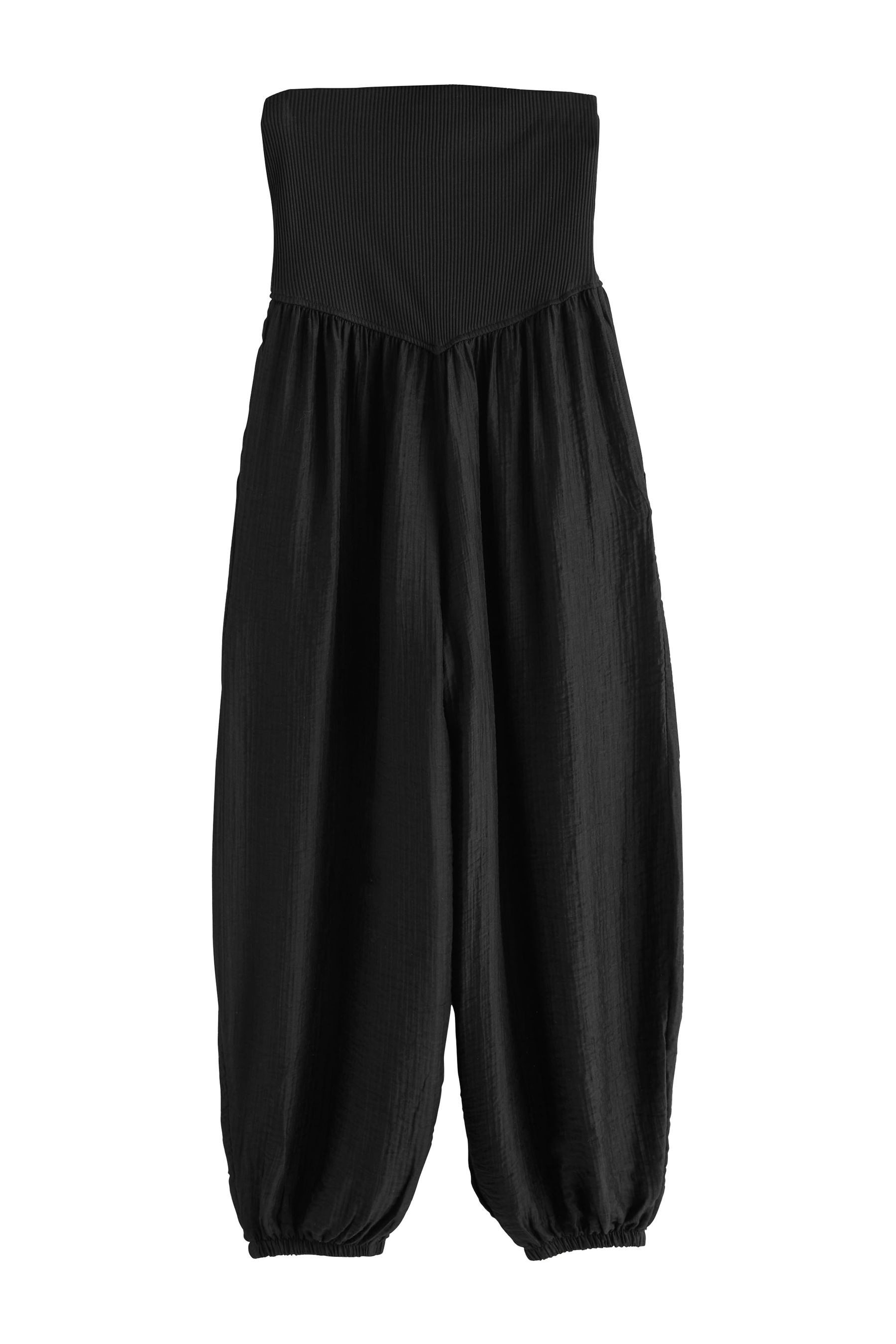 Next Jumpsuit Trägerloser Jersey-Jumpsuit mit Ballon-Bein (1-tlg)