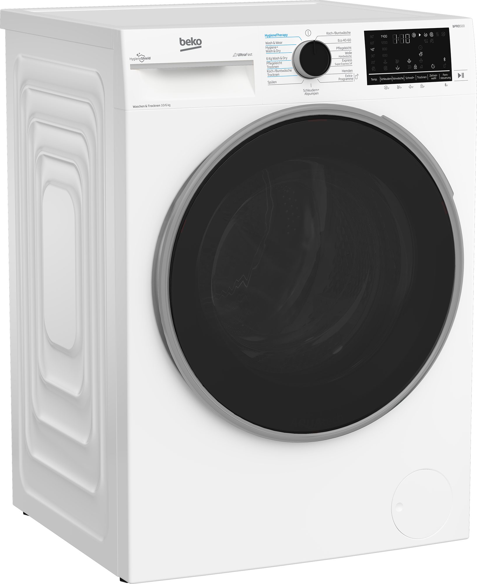 BEKO Waschtrockner B3DFT510447W 7178555400, 10 kg, 6 kg, 1400 U/min, Vollelektronik