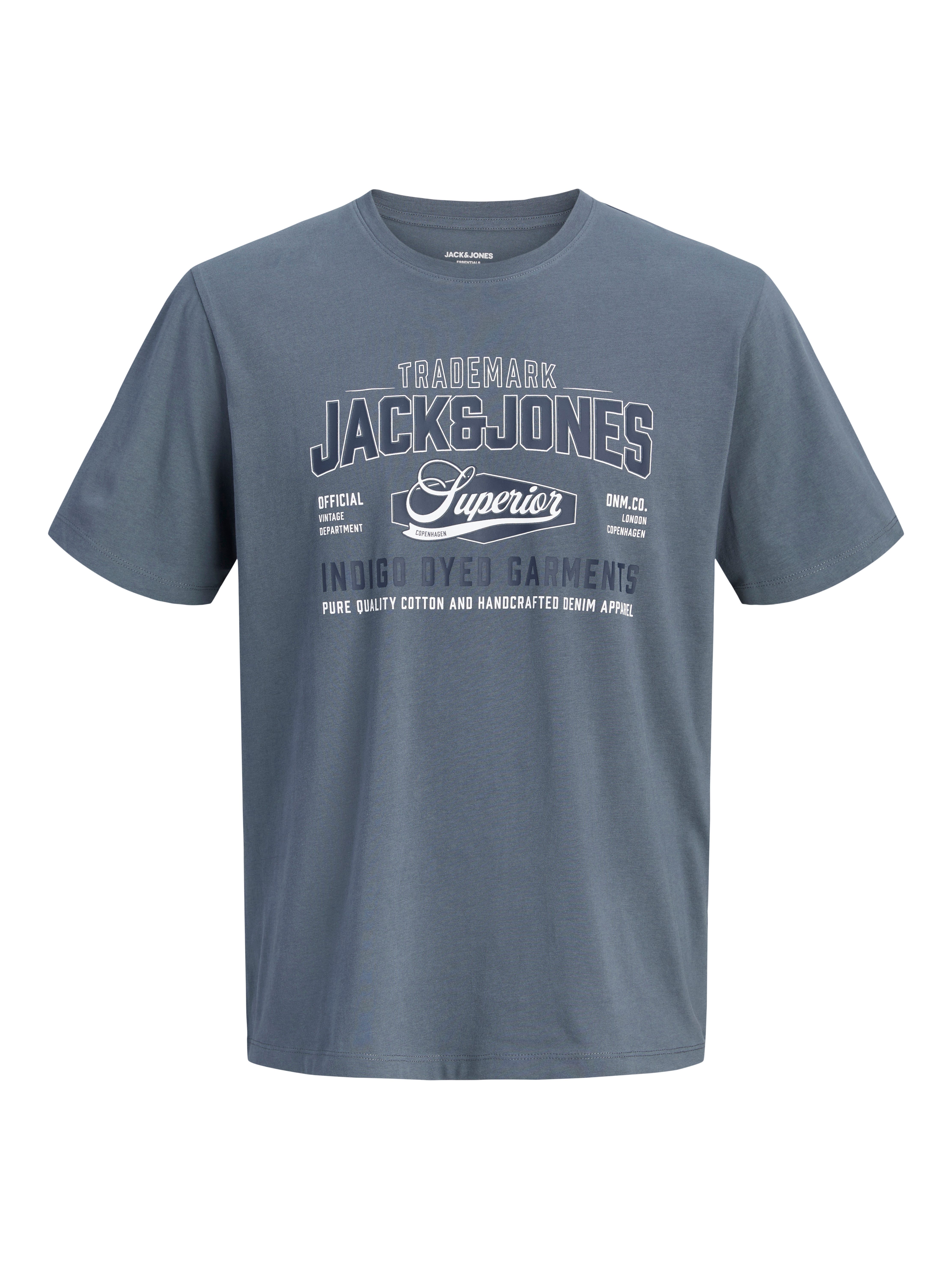 Jack & Jones T-Shirt JJELOGO TEE SS O-NECK 2 COL AW26 3PK MP (Packung, 3-tlg) aus Baumwolle, mit geradem Abschluss