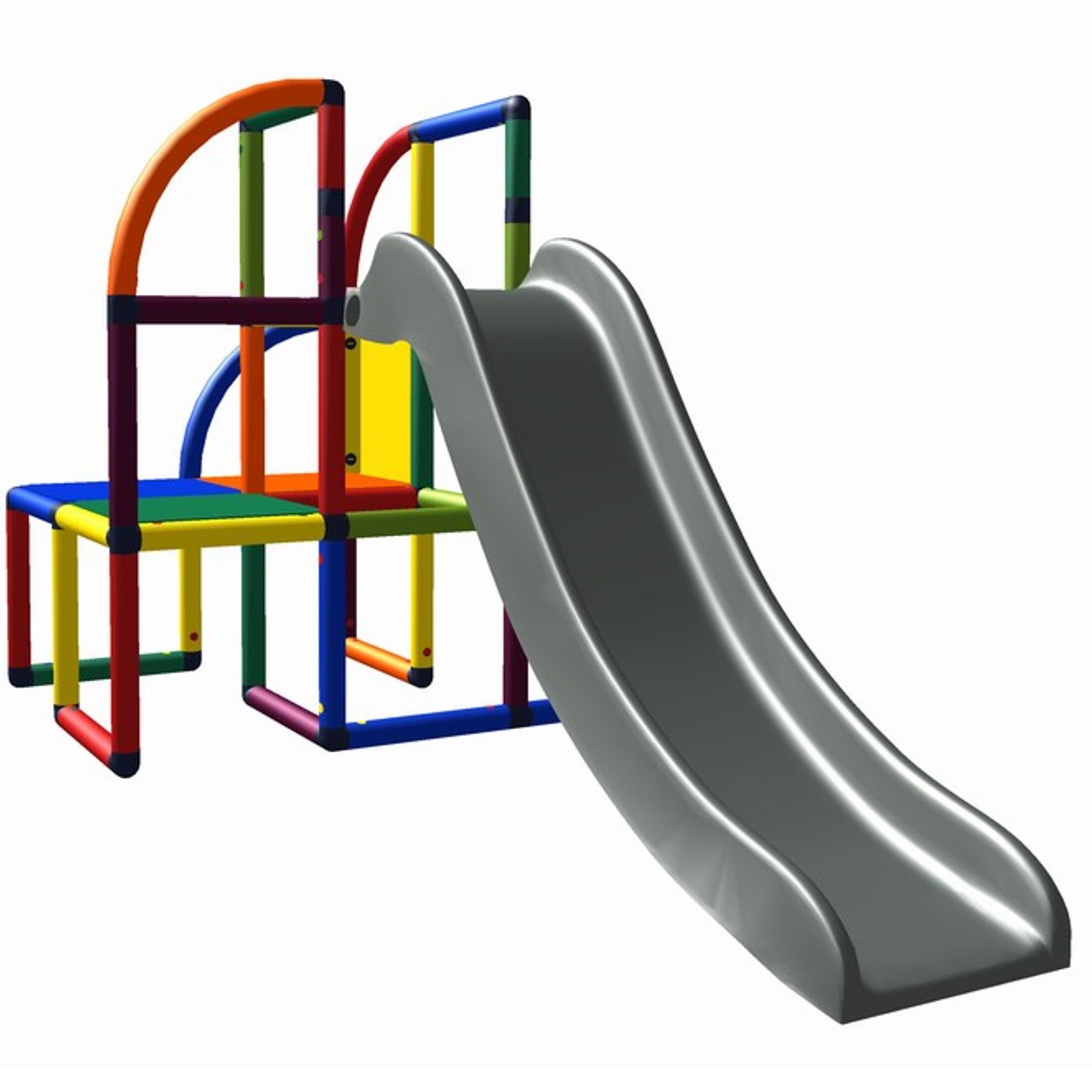 move and stic Klettergerüst OLAF Kletterburg mit Kinderrutsche, (Spiel Spar Set), erweiterbar mit move and stic Einzelteilen, Made in Germany