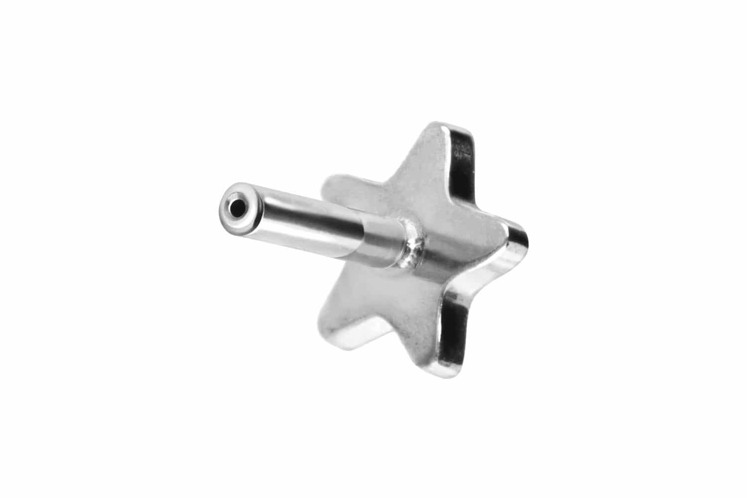 Piercing-Set Titan Labret mit Push Fit ohne Kugel STERN