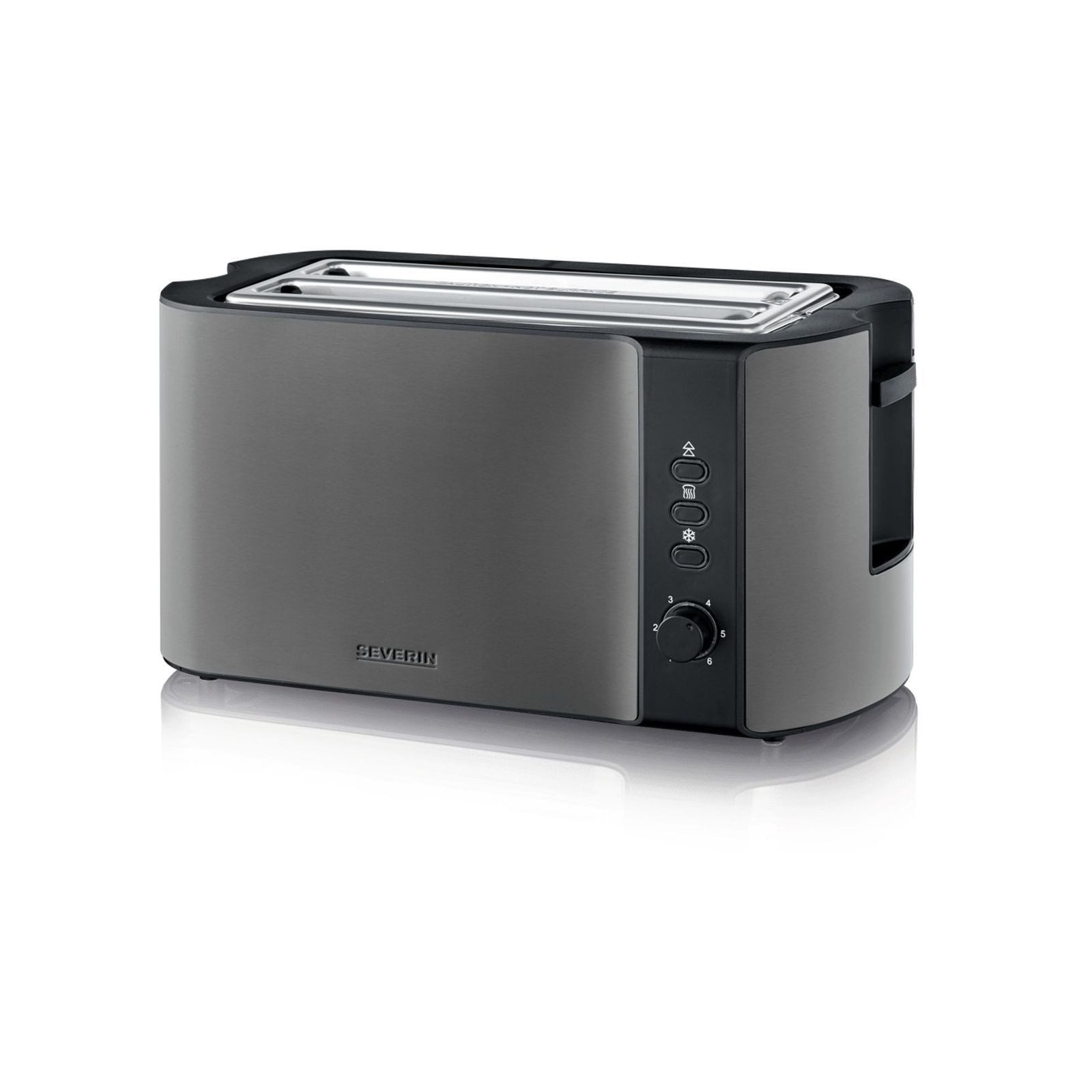 Severin Toaster Severin Langschlitztoaster Dark Inox Edition AT 9341
