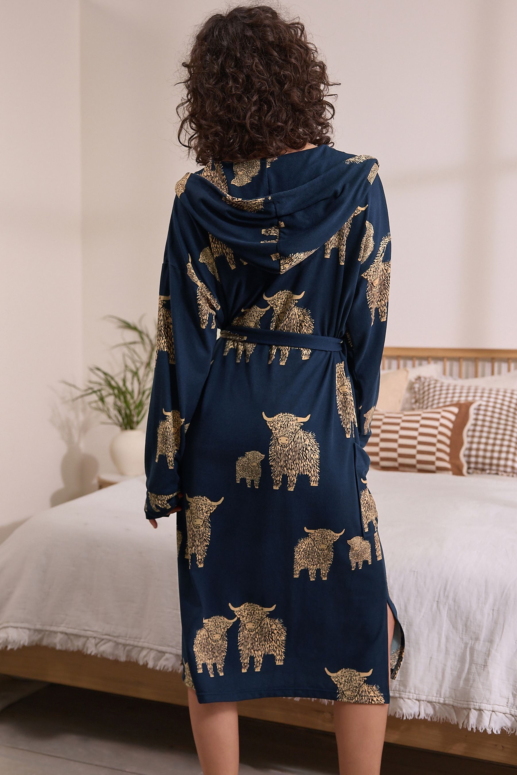 Next Damenbademantel Gemütlicher, leichter Morgenmantel, Polyester günstig online kaufen