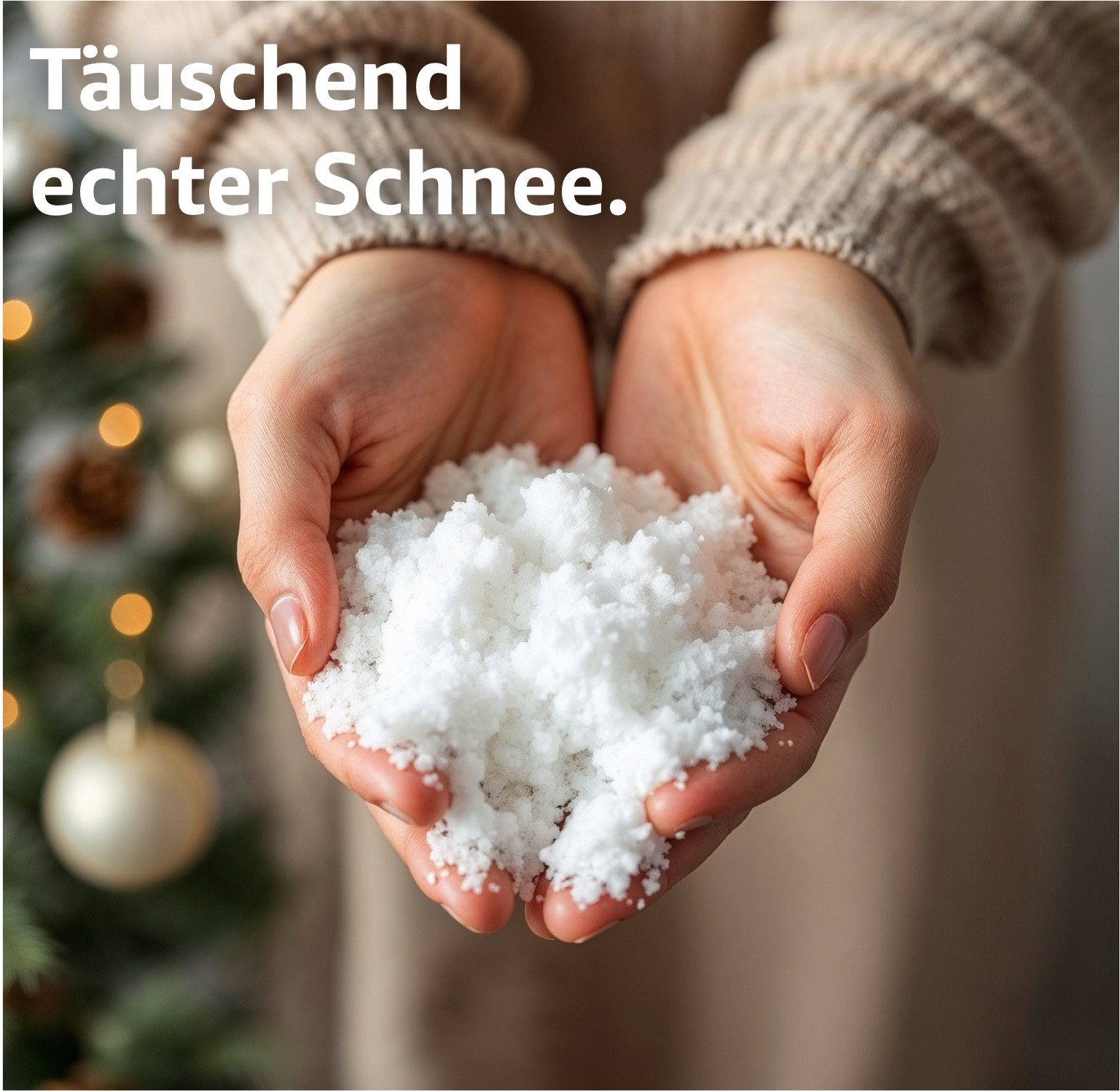 Weihnachtswunder® Streudeko Kunstschnee Dekoschnee weich ca. 1000 ml Schnee Weihnachten Deko, (Packung 1-tlg), weich / fluffig