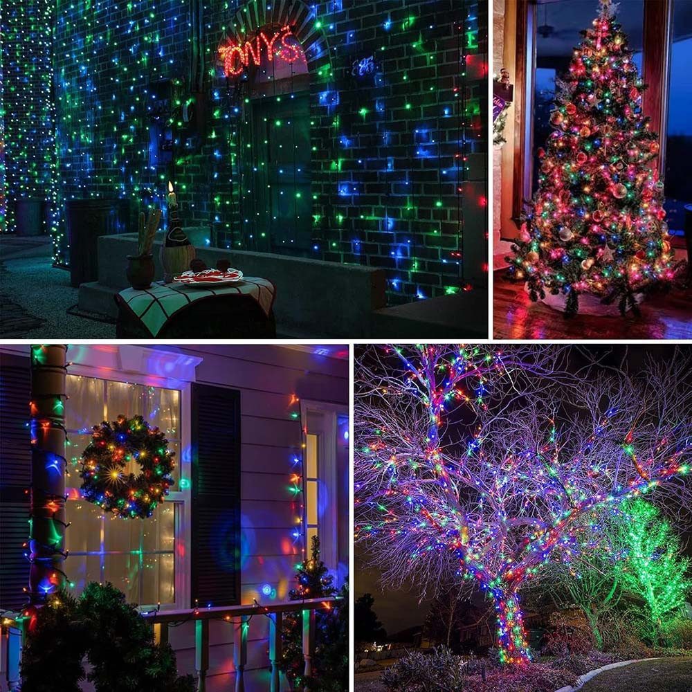 MUPOO LED-Lichterkette 5m/10m/20m Lichterkette Batteriebetrieben, 8 Leuchtmodi & Timer, für Garten/Weihnachten/Party