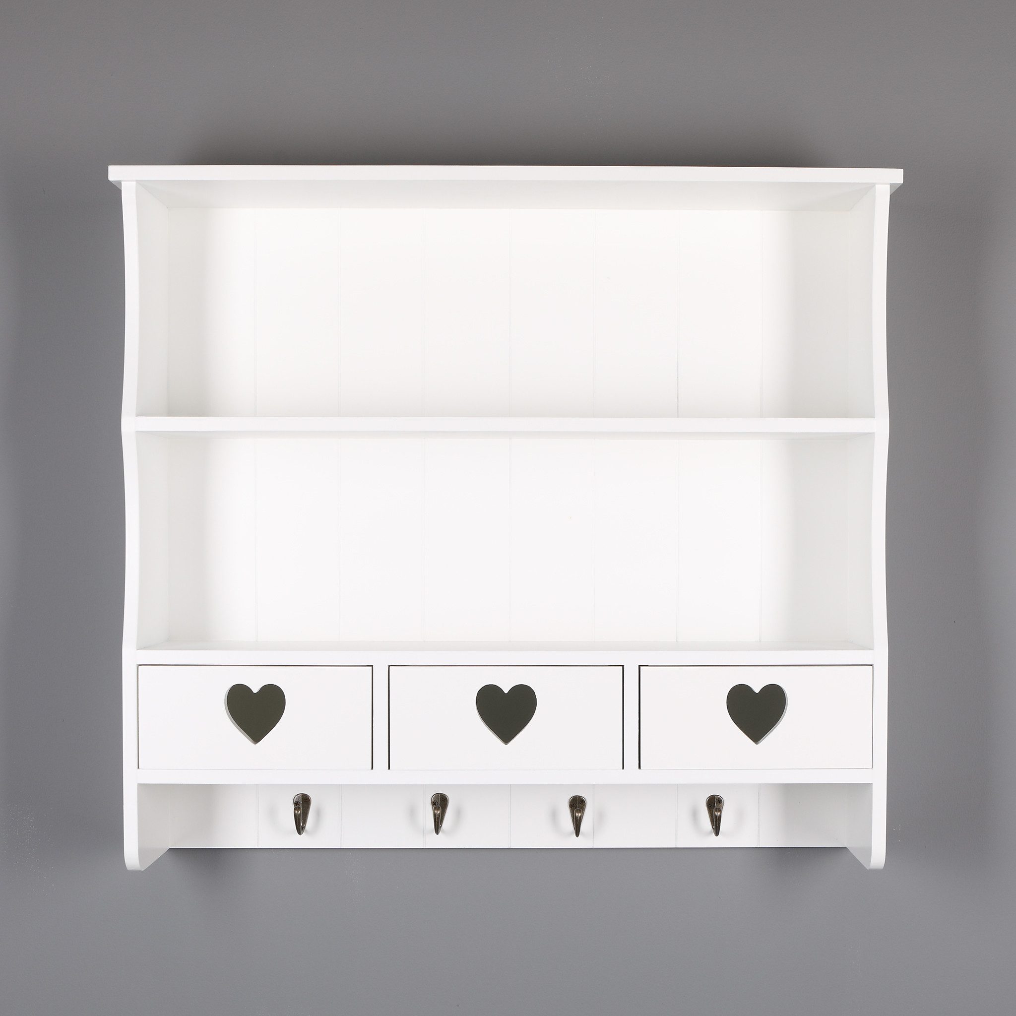 Home4Living Wandregal Wandregal Küchenregal Holzregal Weiß Landhausstil Reg günstig online kaufen