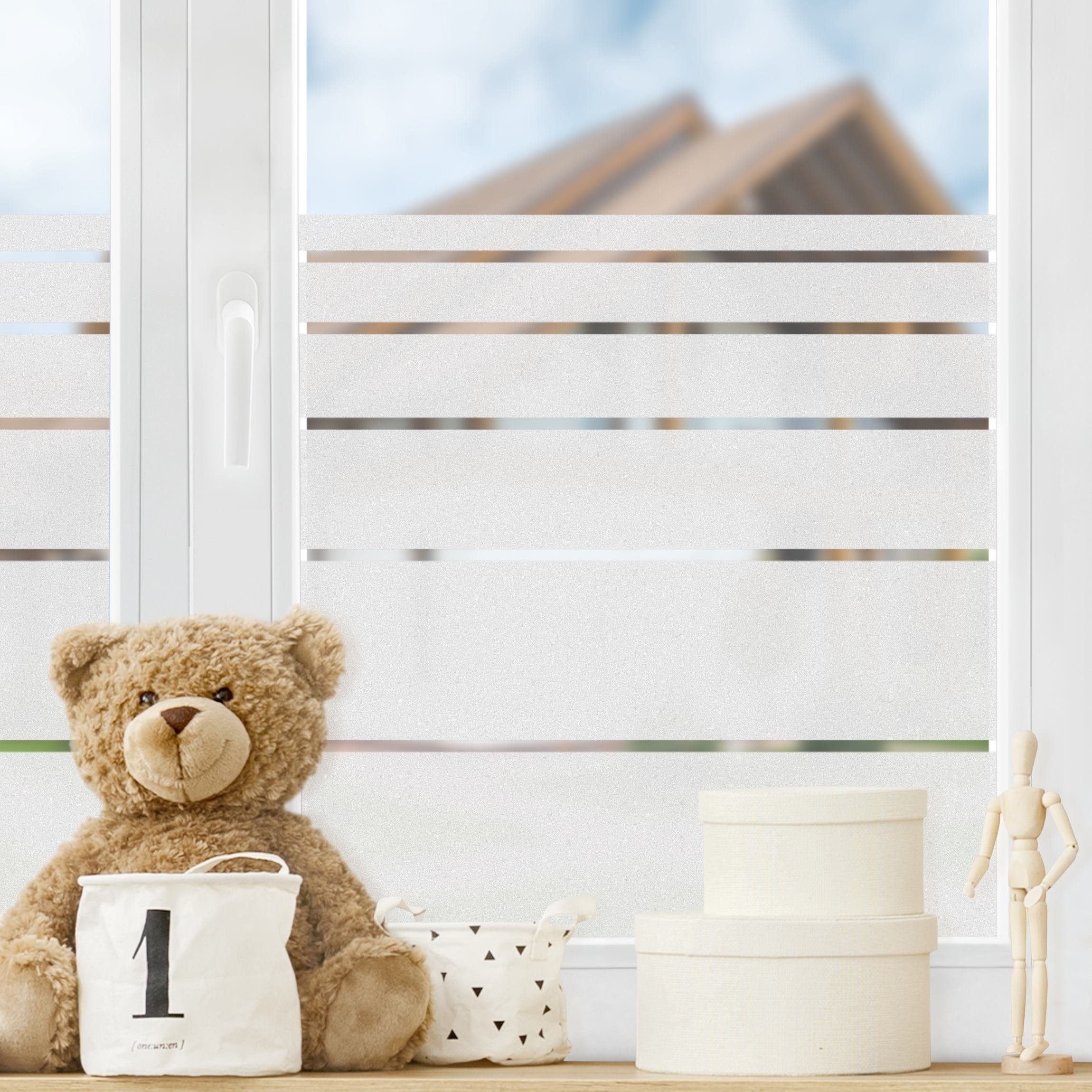 Bilderdepot24 Fensterfolie statisch haftend Motiv Fensterdeko Streifen Muster IV Muster, blickdicht, Innen Fenster Tür Balkontür Küche Badezimmer Wohnzimmer Sch – Bild 2 von 5