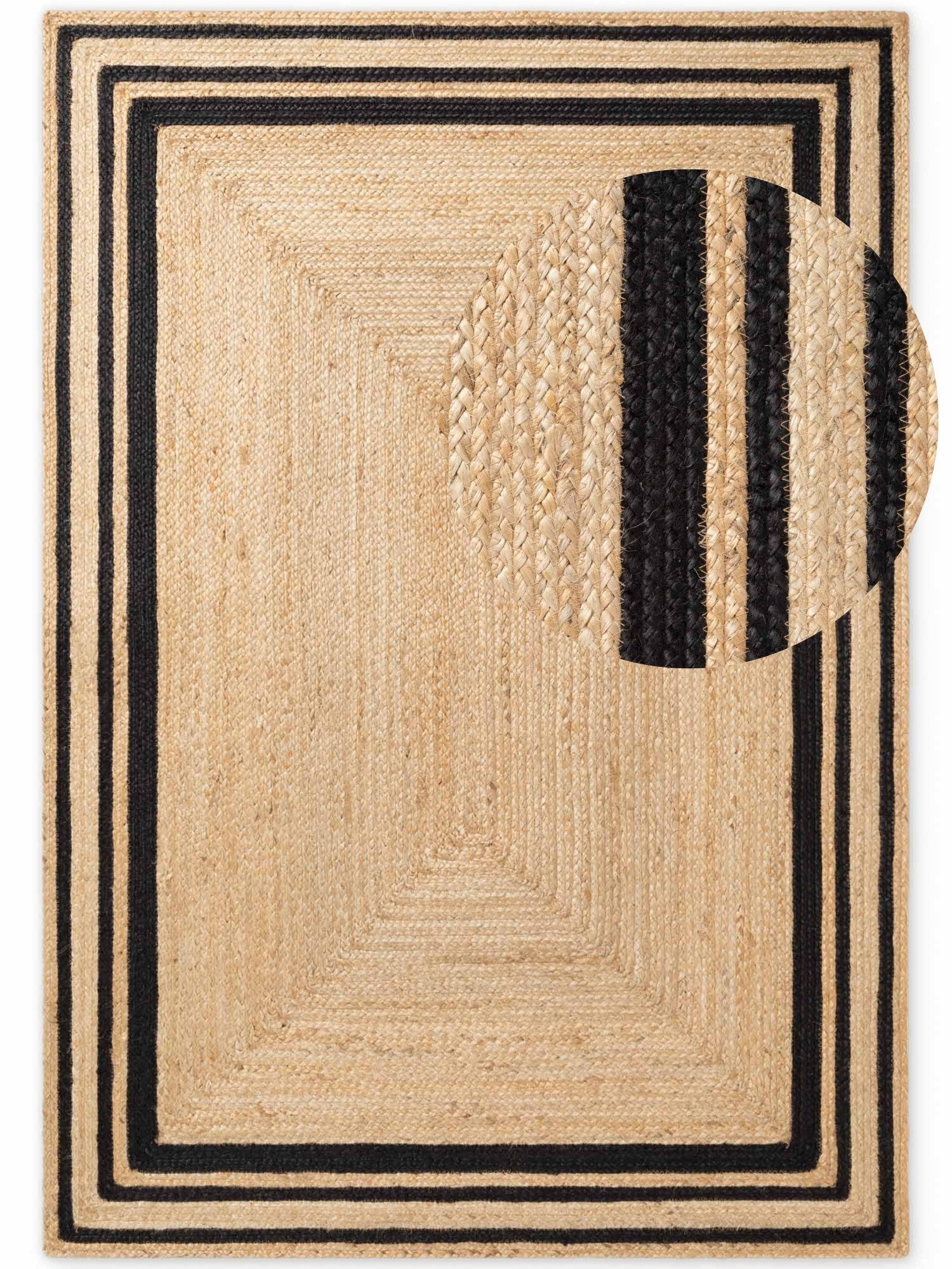 HANSE Home Teppich Looma Juteteppich, rechteckig, Höhe: 7 mm, Handgewebt, Jute Naturteppich, Boho, Wohnzimmer, Schlafzimmer
