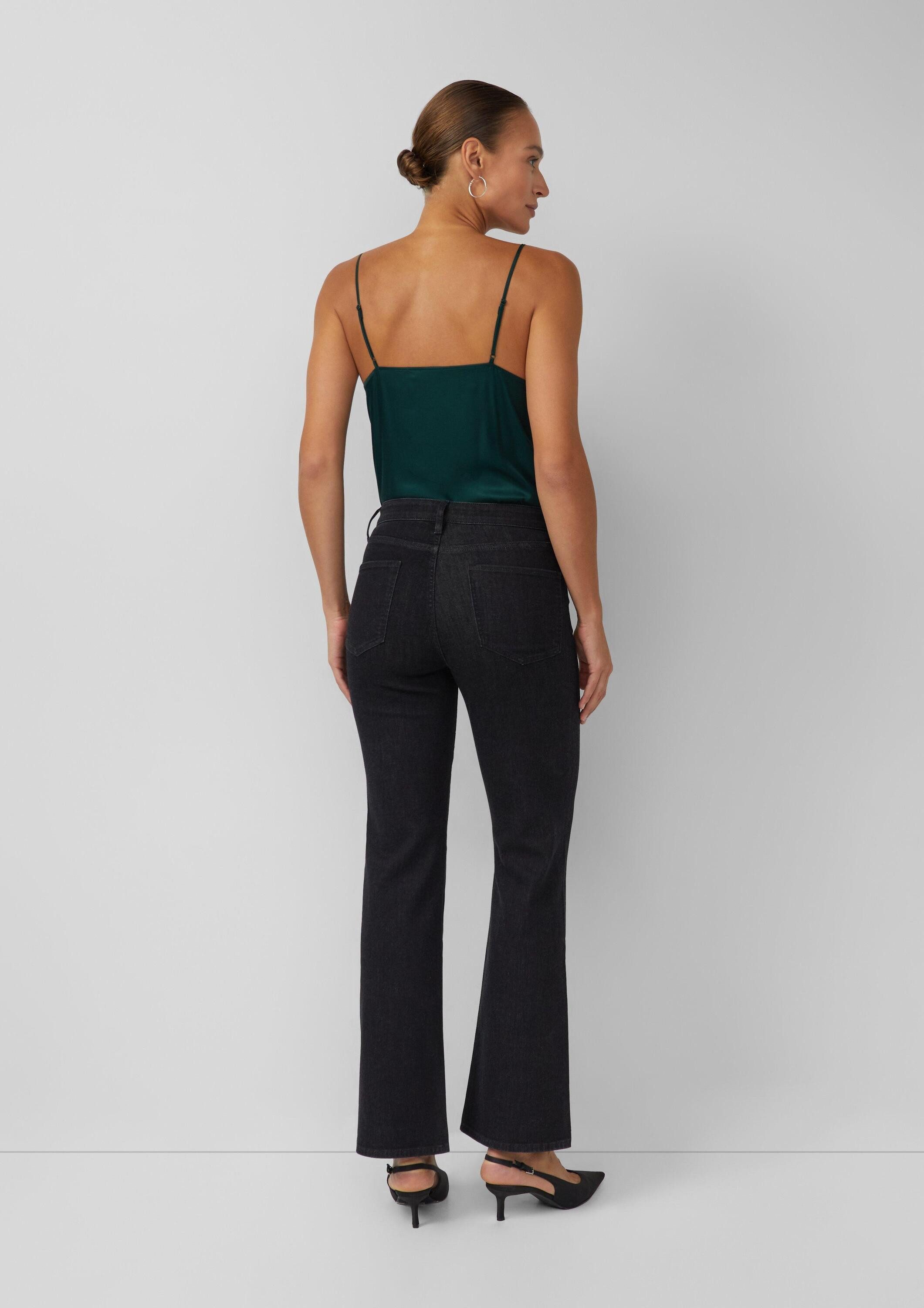 s.Oliver Bootcut-Jeans Jeans-Hose Jeans / Regular Fit / High Rise / Flared Leg / mit Schmucksteinen