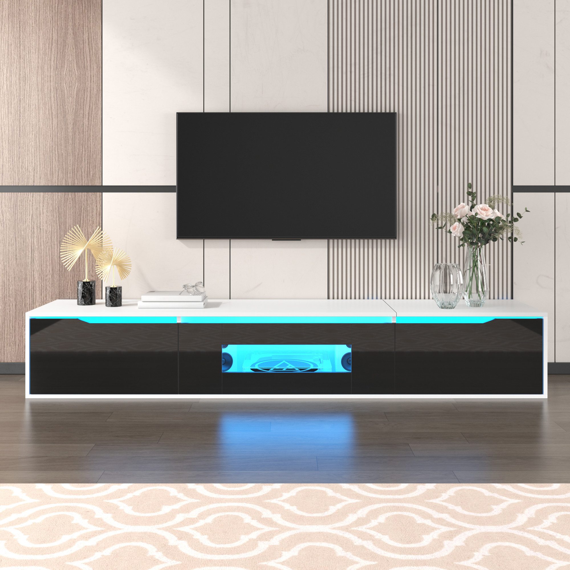 NMCXXO TV-Schrank Modernes TV-Lowboard mit LED-Beleuchtung günstig online kaufen