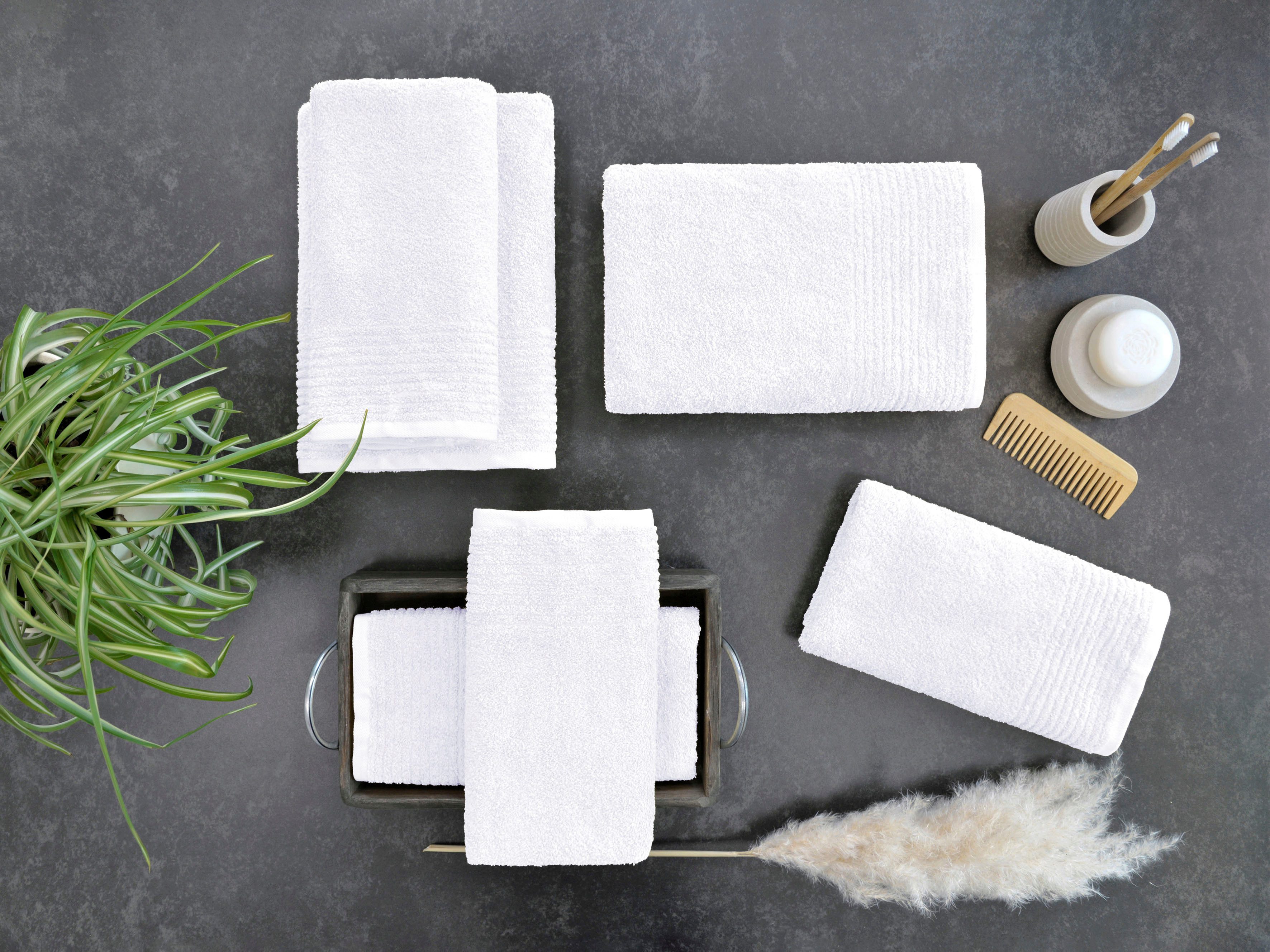 Dyckhoff Handtuch Set »Brillant«, Set, 6 tlg., Walkfrottee, mit Streifenbor günstig online kaufen