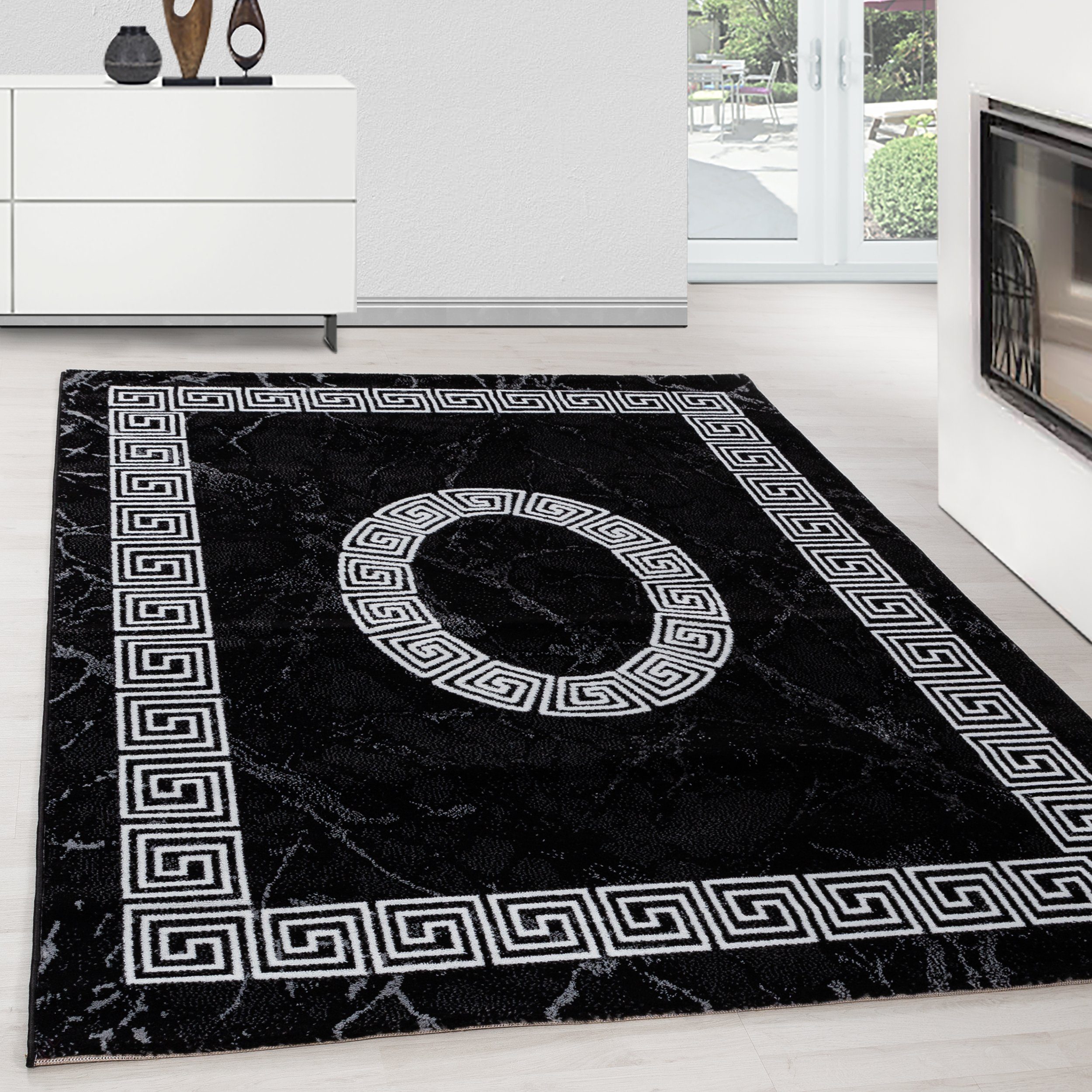 Teppium Teppich Mäander-Design, Rechteckig, Höhe: 6 mm, Modern Kurzflor Tep günstig online kaufen