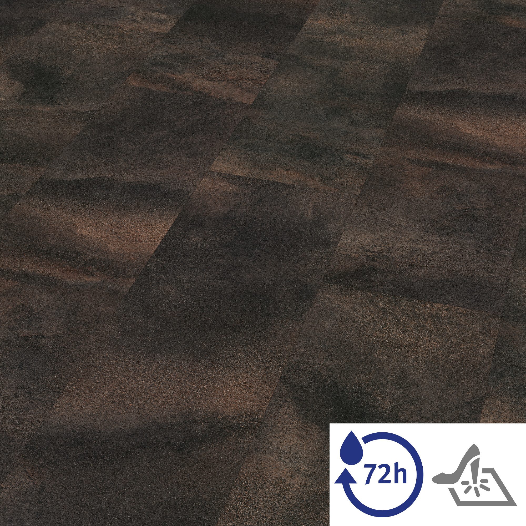 EGGER Designboden Aquadura+ EDF303 Titanit anthrazit, (7,5mm, 2,535m), Wasserbeständig & Feuchtraumgeeignet