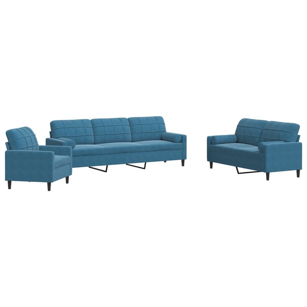 vidaXL Sofa 3-tlg. Sofagarnitur mit Kissen günstig online kaufen