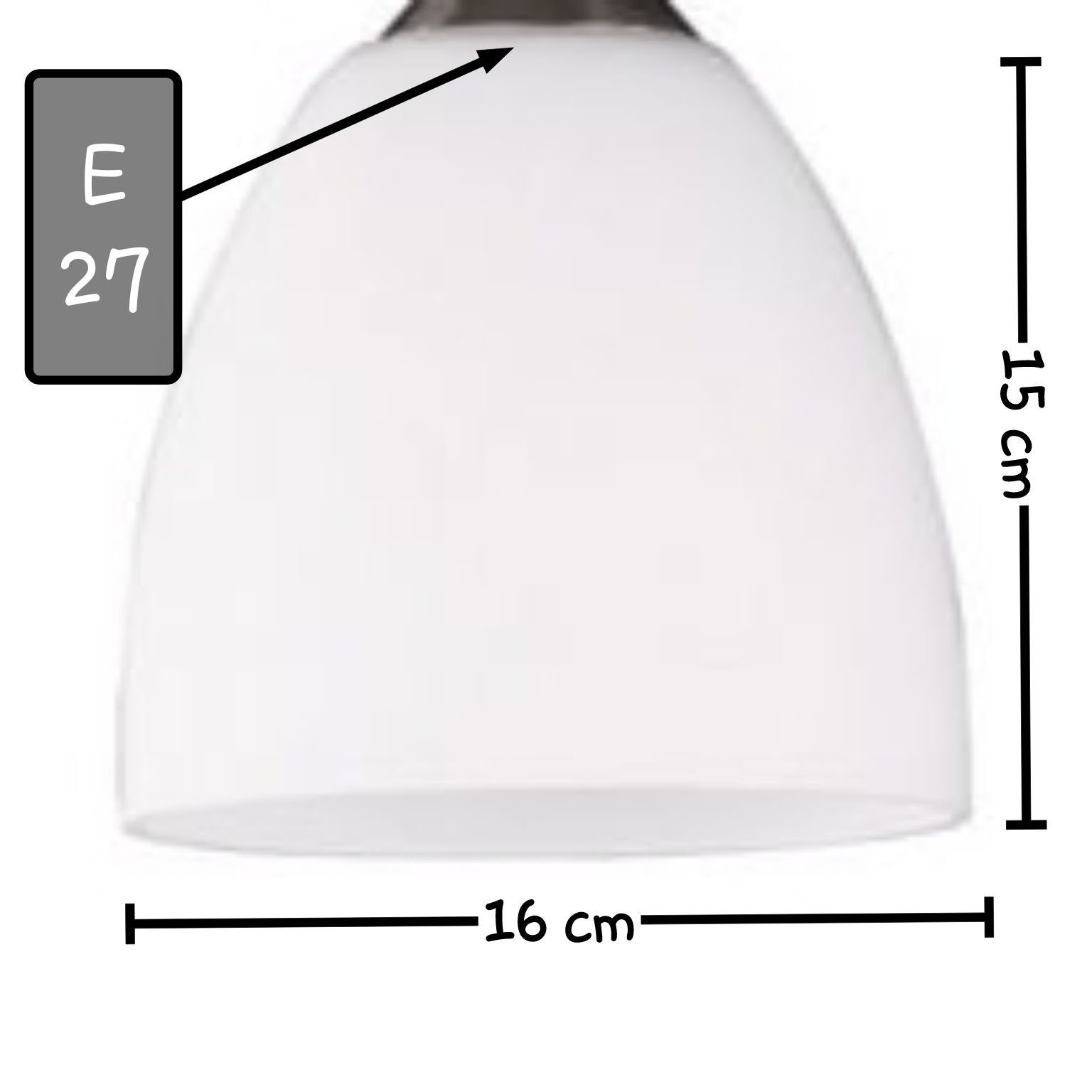 Lichthandel Hoch Lampenschirm Lampenschirm E27 Lampenglas Ersatzschirm Lamp günstig online kaufen