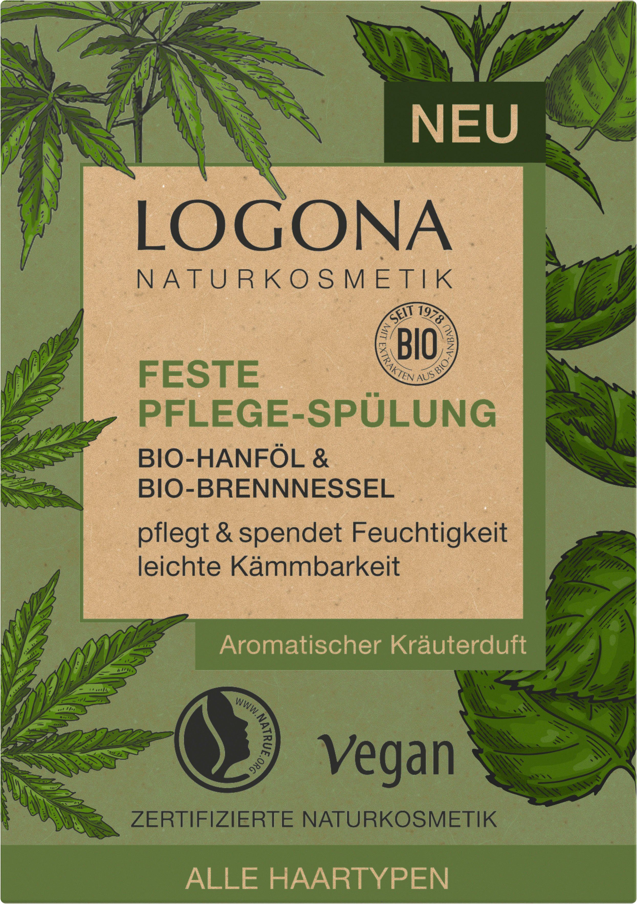 LOGONA Haarspülung & Logona Feste Hanföl Brennnessel Spülung