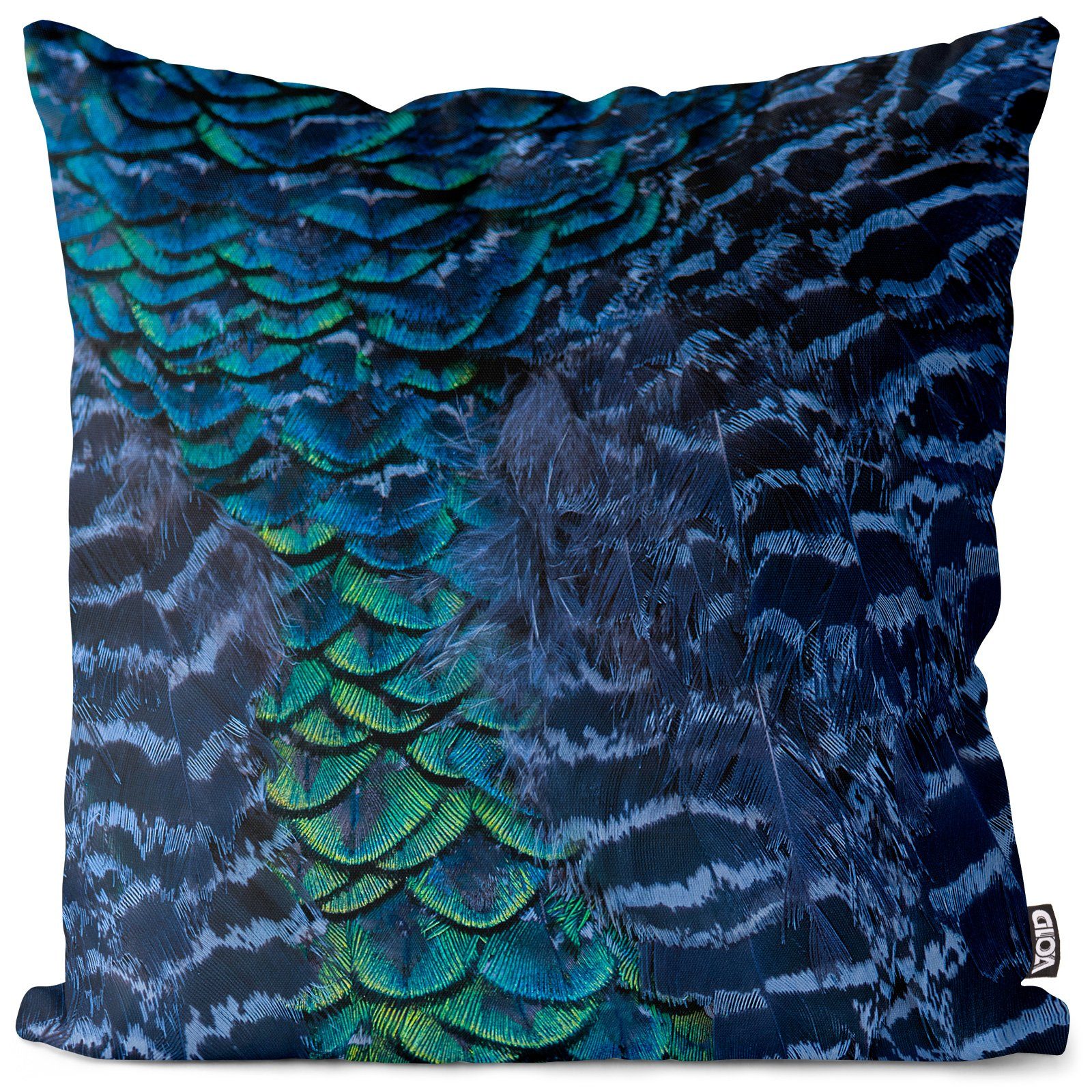 VOID Kissenbezug, (1 Stück), Wildtier bunt pfau vogel Natur federn tier exo günstig online kaufen
