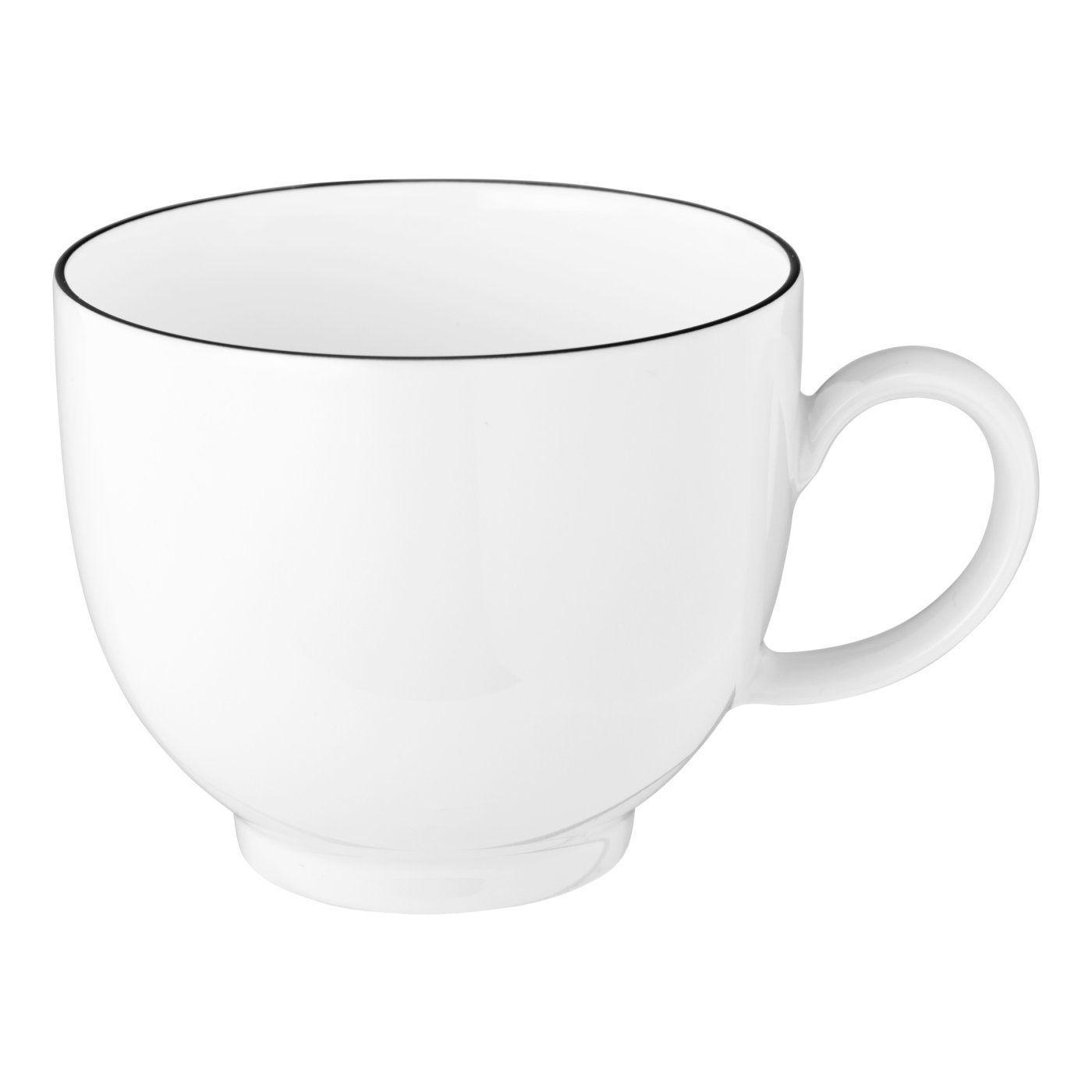 Seltmann Weiden Tasse Kaffeeobertasse 0.22 l - Lido Black Line - 6 Stück