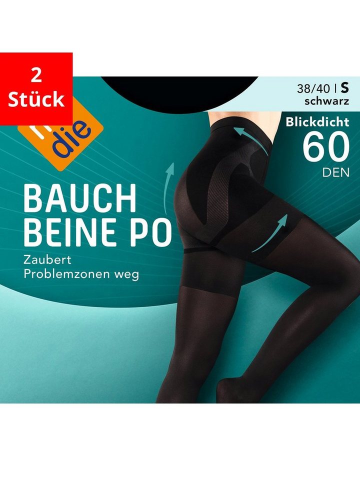 Nur Die Feinstrumpfhose Bauch-Beine-Po - Im 2-Pack (2 St)