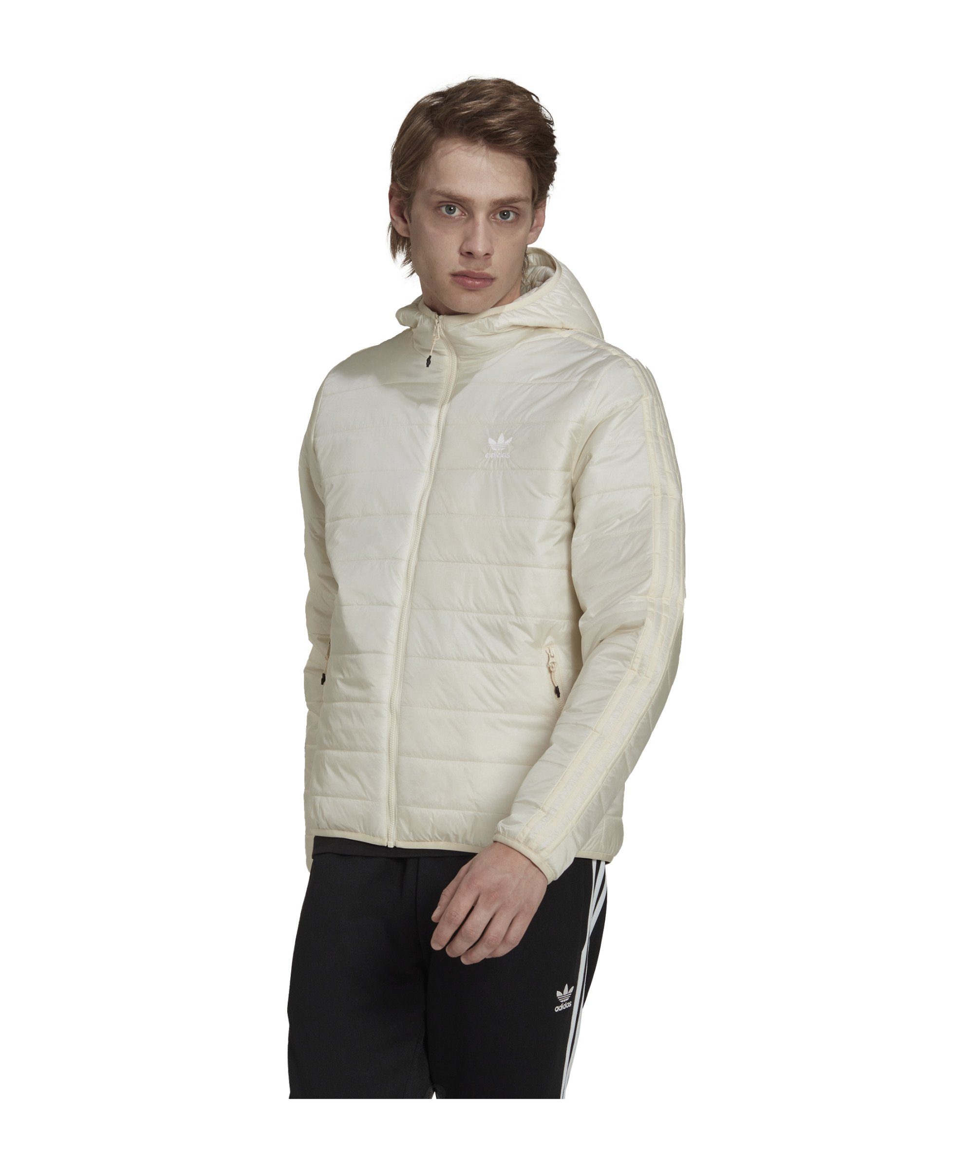 adidas Originals Sweatjacke adidas Originals Puff Kapuzenjacke Weiß Polyamid
